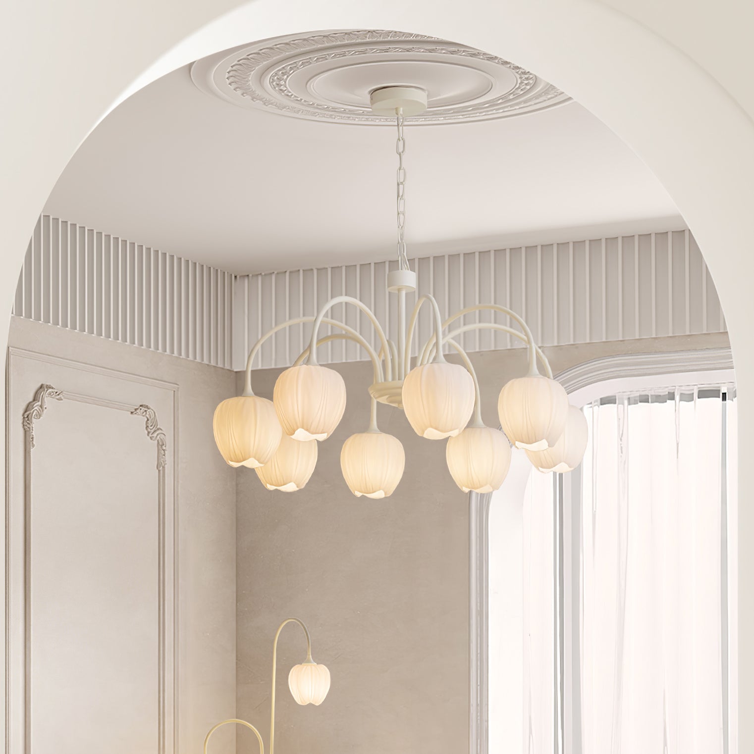 Lustra Kronleuchter Tulip Matcha Glas-Letslighting