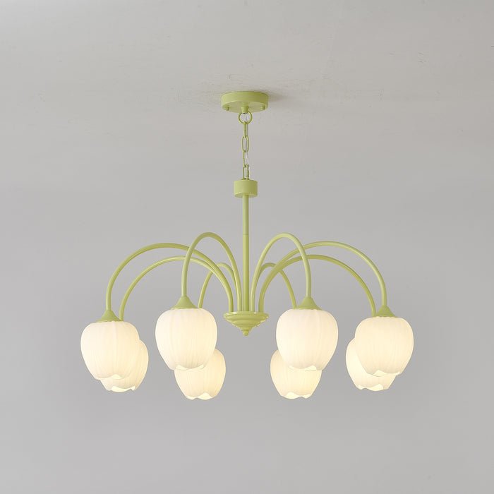 Lustra Kronleuchter Tulip Matcha Glas-Letslighting