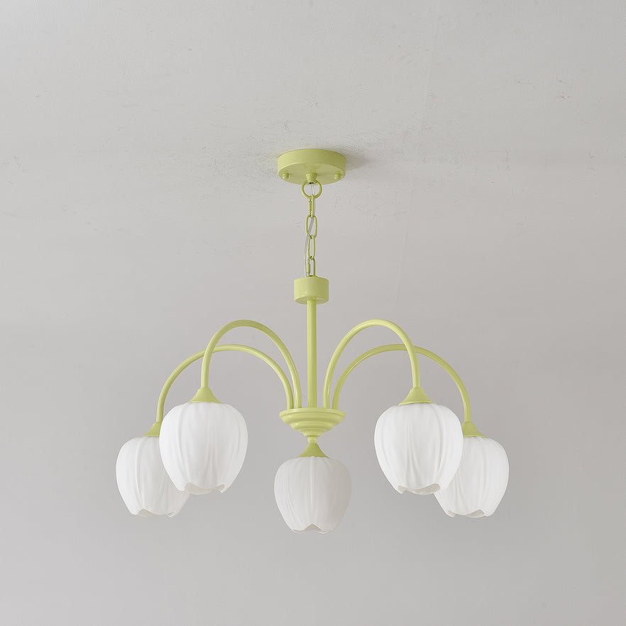 Lustra Kronleuchter Tulip Matcha Glas-Letslighting