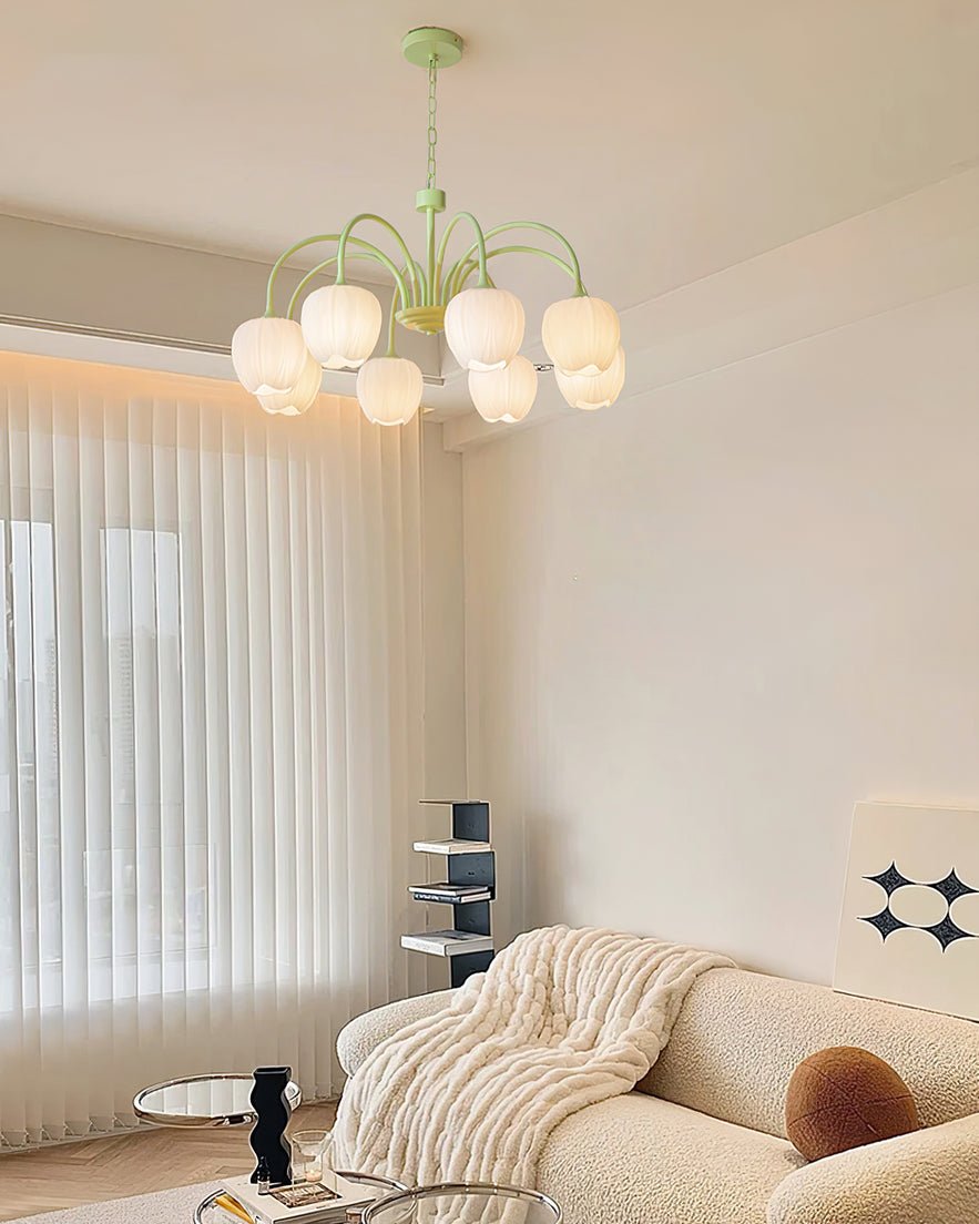 Lustra Kronleuchter Tulip Matcha Glas-Letslighting