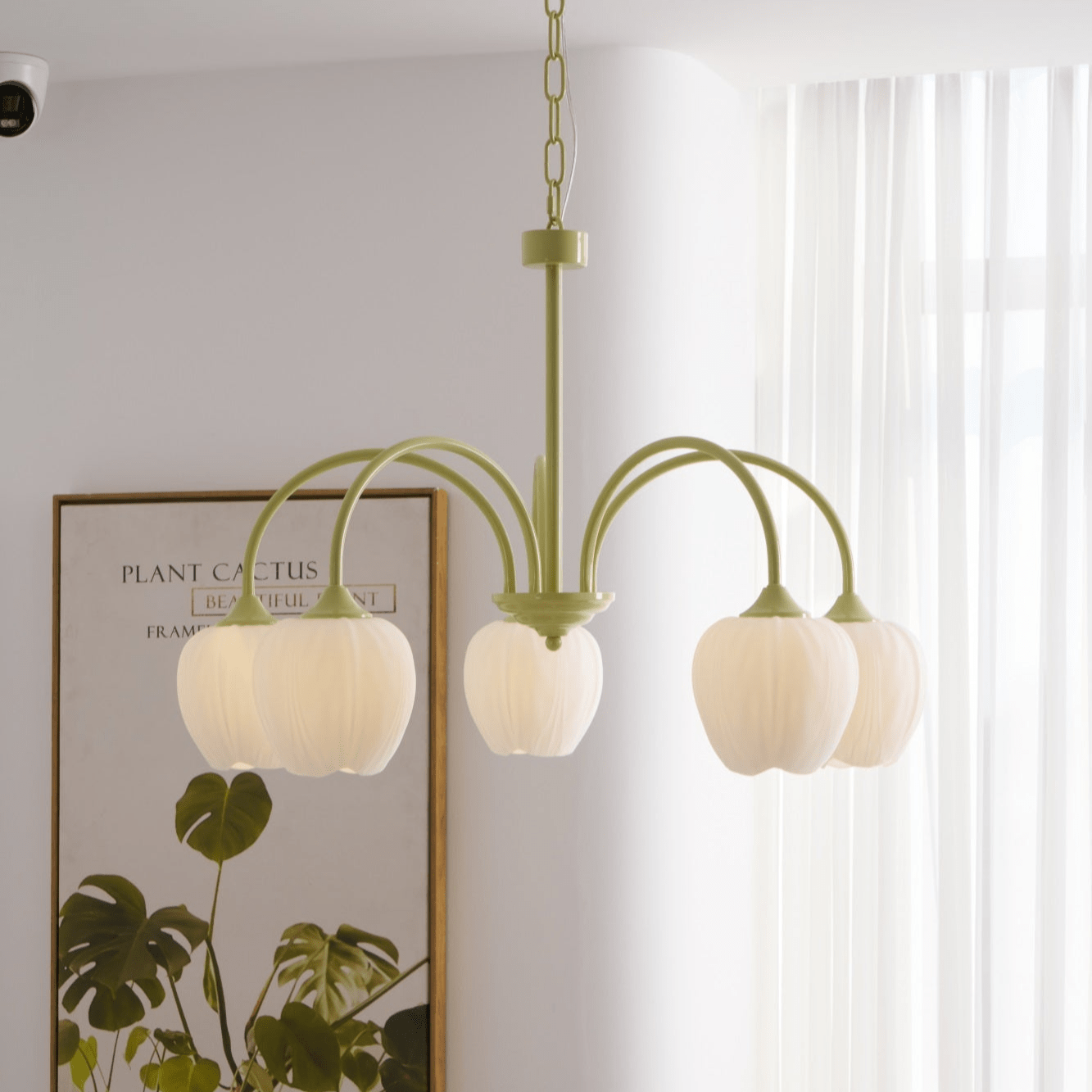 Lustra Kronleuchter Tulip Matcha Glas-Letslighting