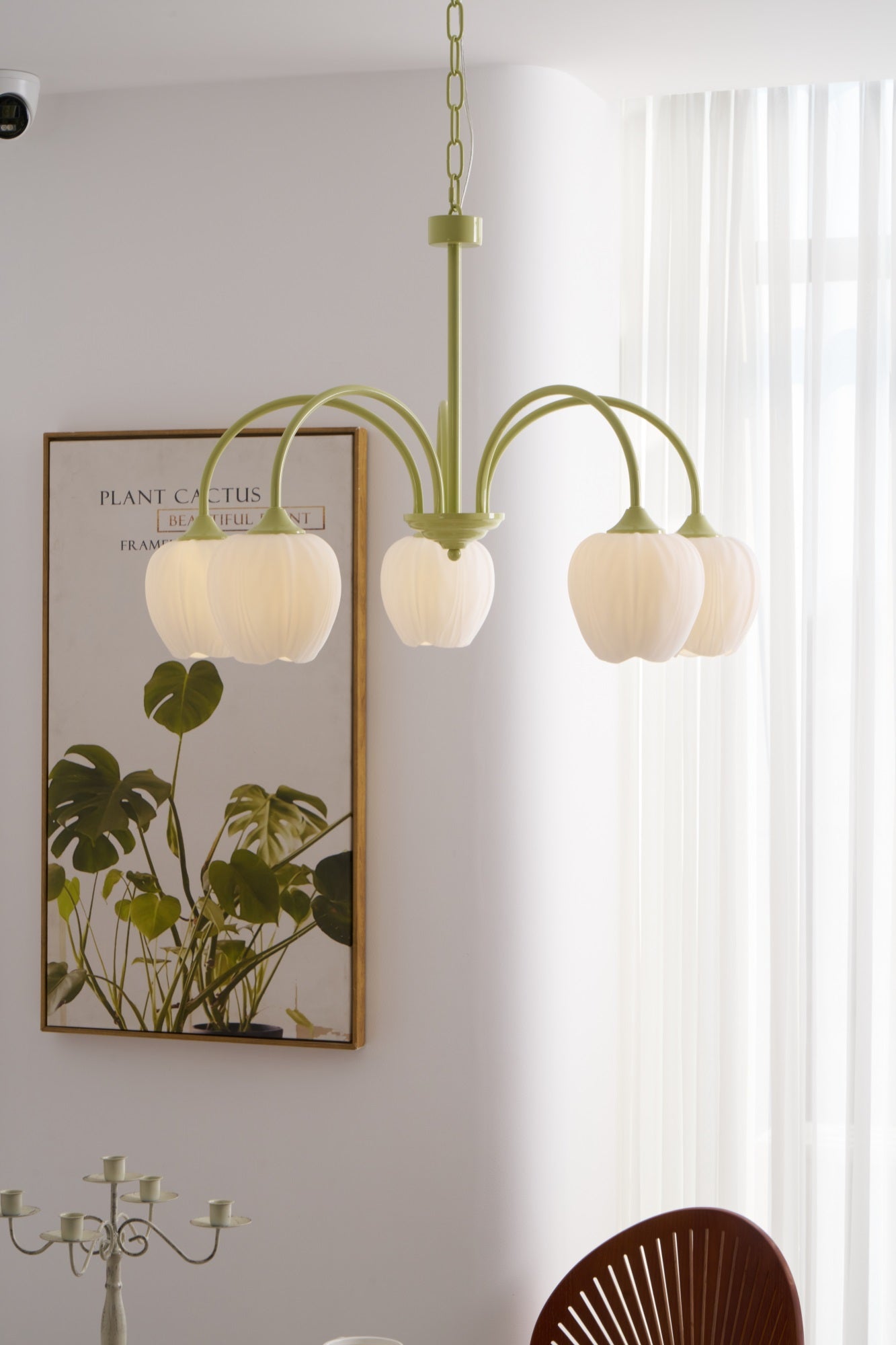 Lustra Kronleuchter Tulip Matcha Glas-Letslighting