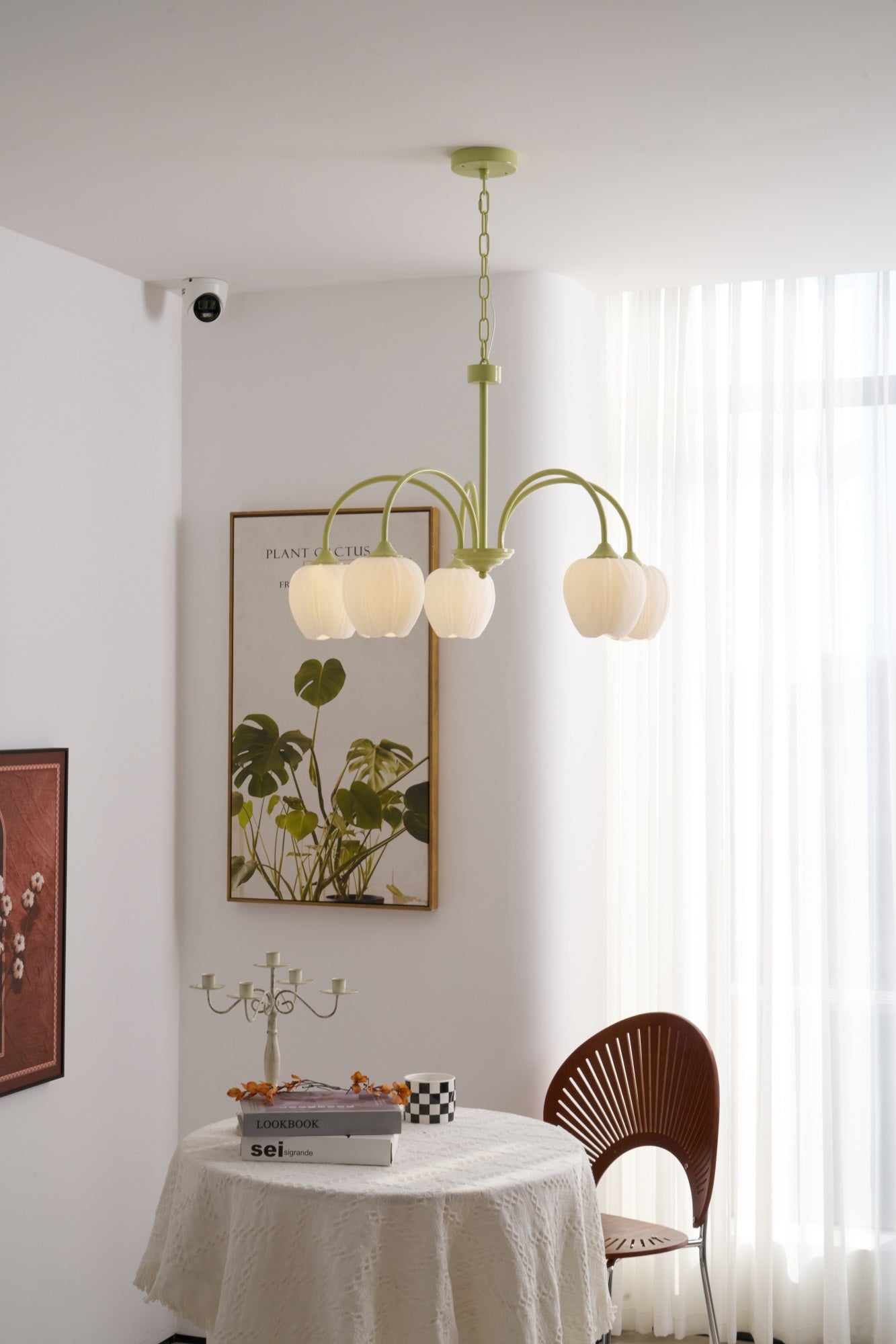 Lustra Kronleuchter Tulip Matcha Glas-Letslighting