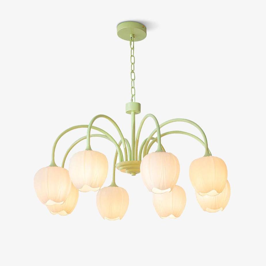 Lustra Kronleuchter Tulip Matcha Glas-Letslighting