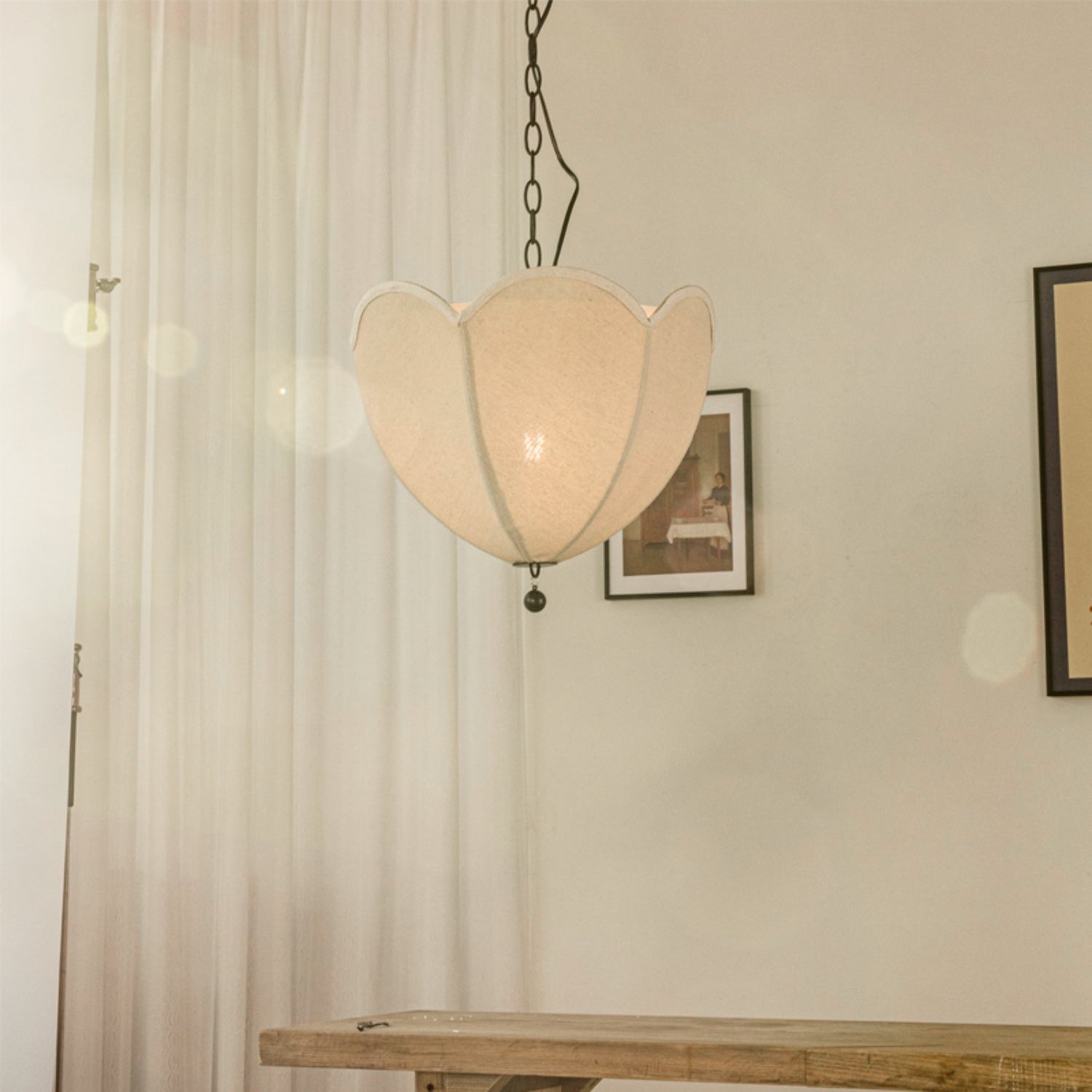 Cimararae Vintage Schöpfkelle Stoff Pendelleuchte-Letslighting