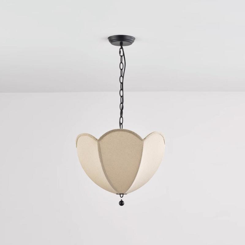 Cimararae Vintage Schöpfkelle Stoff Pendelleuchte-Letslighting