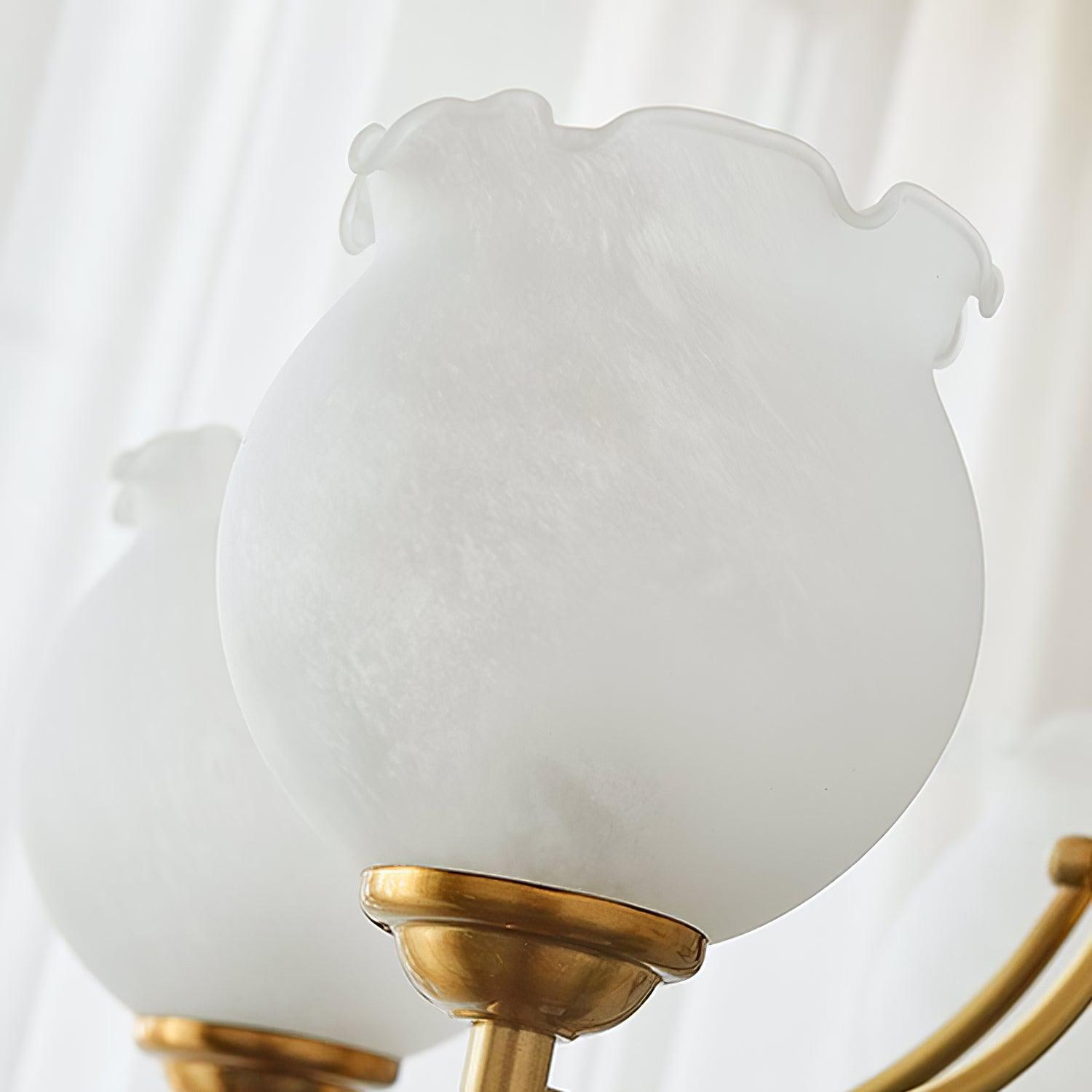 Lustra Kronleuchter Glas Holz Messing Vintage-Letslighting