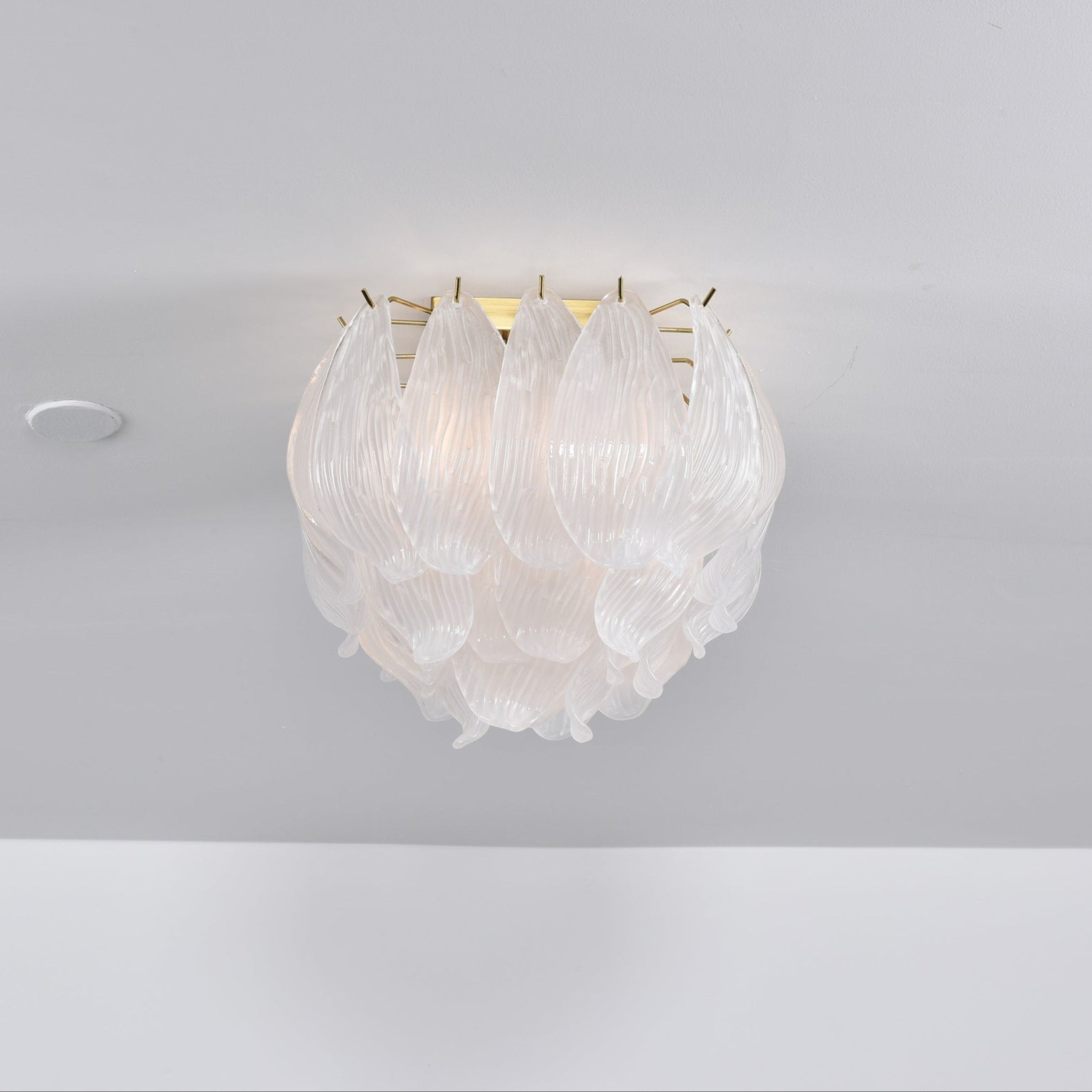 Aurora Ceiling Lamp Murano Petal Hand-Blown Glass Flushmount - Neutralighting