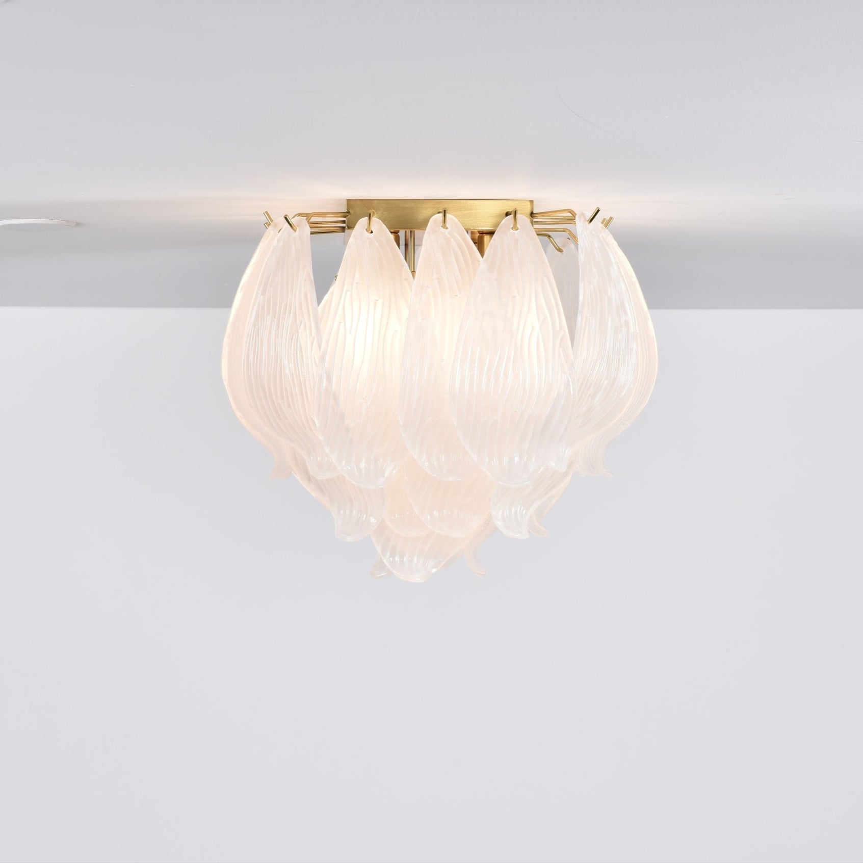 Aurora Ceiling Lamp Murano Petal Hand-Blown Glass Flushmount - Neutralighting