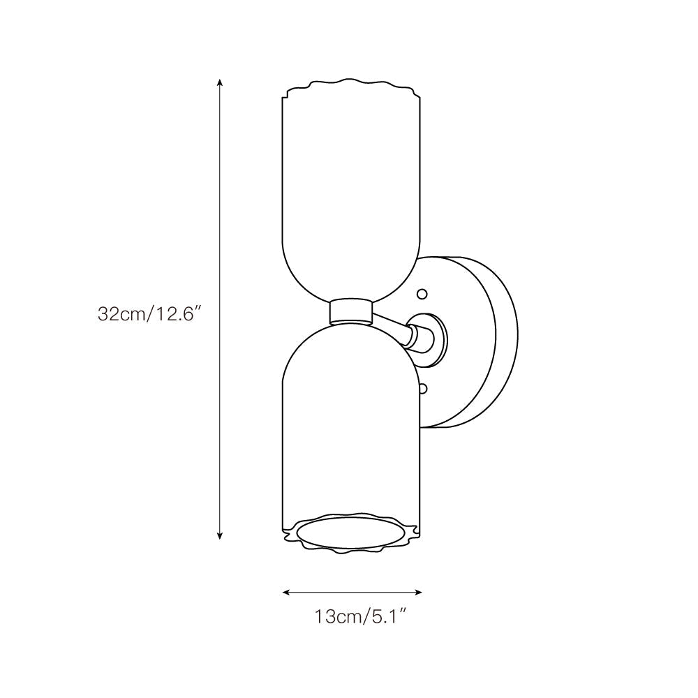 Uraeeth Modern Minimalist Double Brass Alabaster Wall Lamp - Letslighting