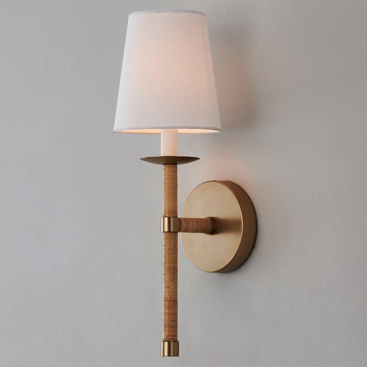 Conoror Elegance Vintage Messing Stoff Wandleuchte-Letslighting