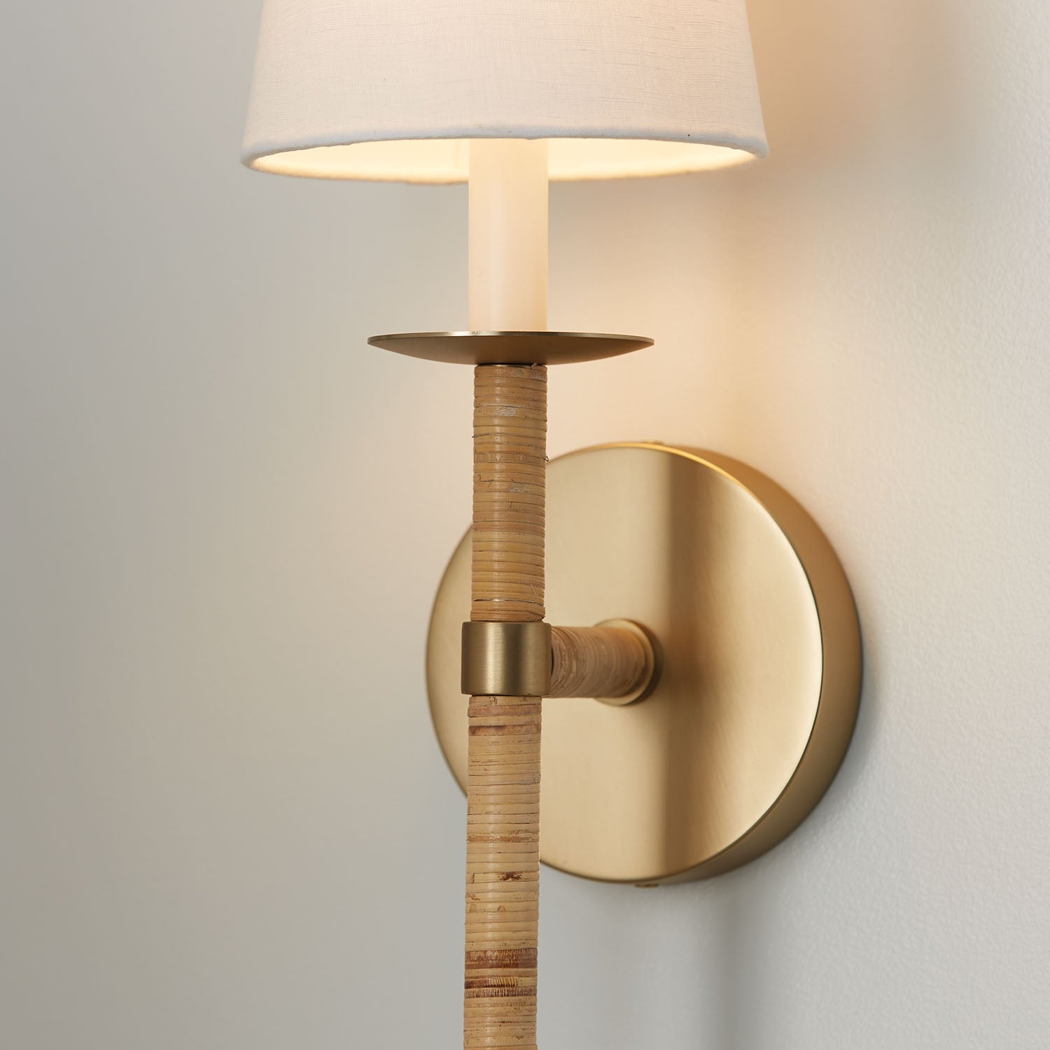 Conoror Elegance Vintage Messing Stoff Wandleuchte-Letslighting