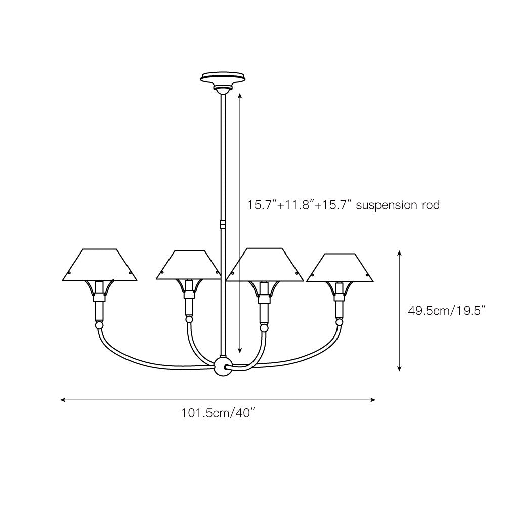 Turlington Vintage Industrie Messing Kronleuchter-Letslighting