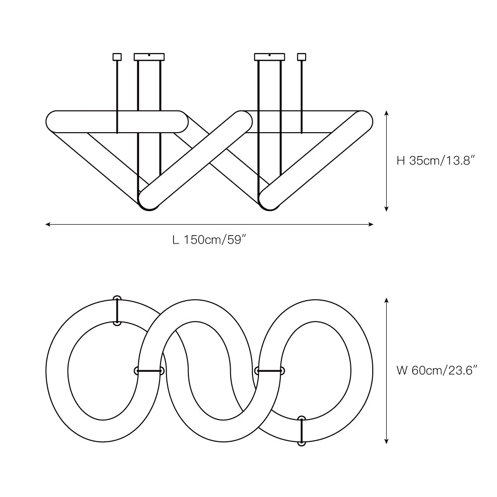 Syrinan Modern Minimalist Luxe Ring Leather Alabaster Chandelier - Letslighting