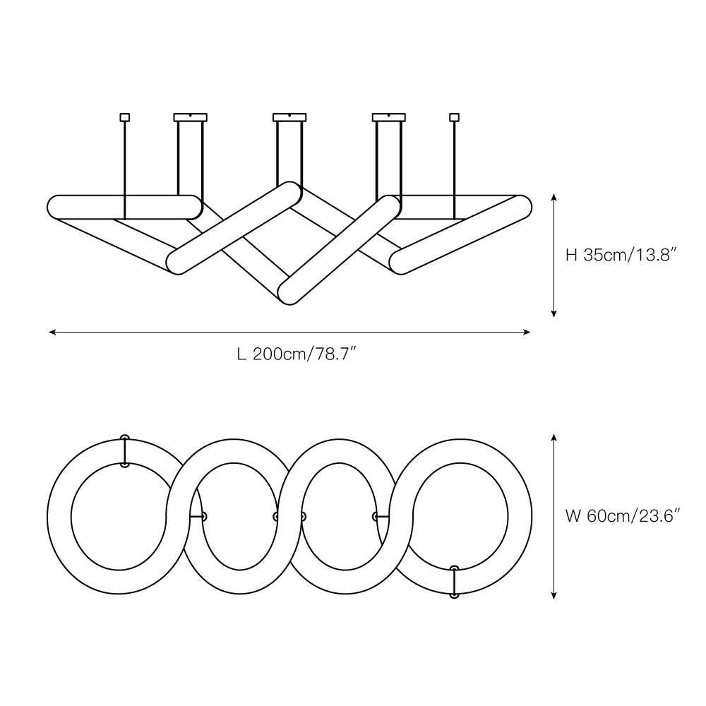 Syrinan Modern Minimalist Luxe Ring Leather Alabaster Chandelier - Letslighting