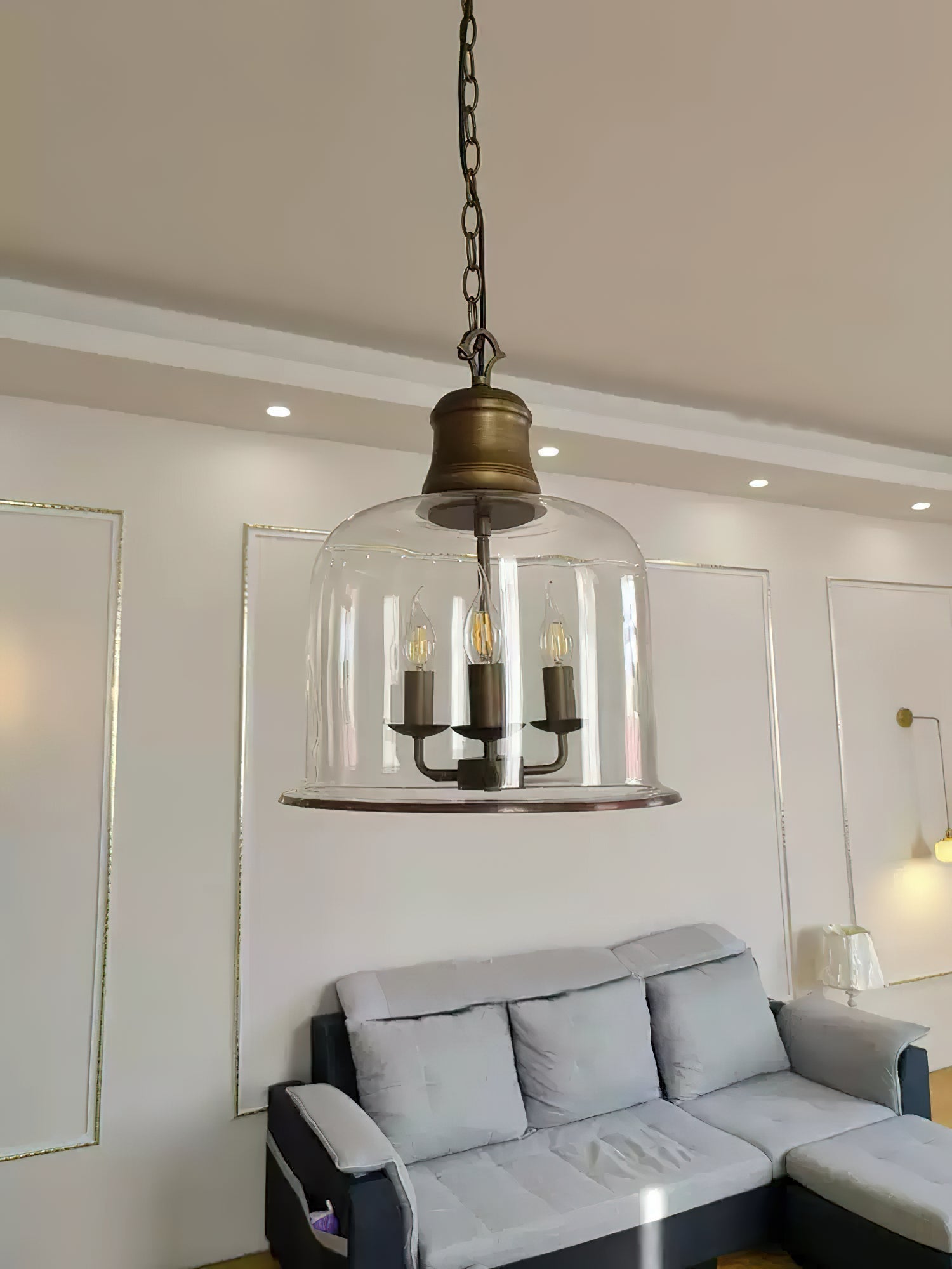 Sysolion Vintage Eleganz Glas Pendelleuchte-Letslighting