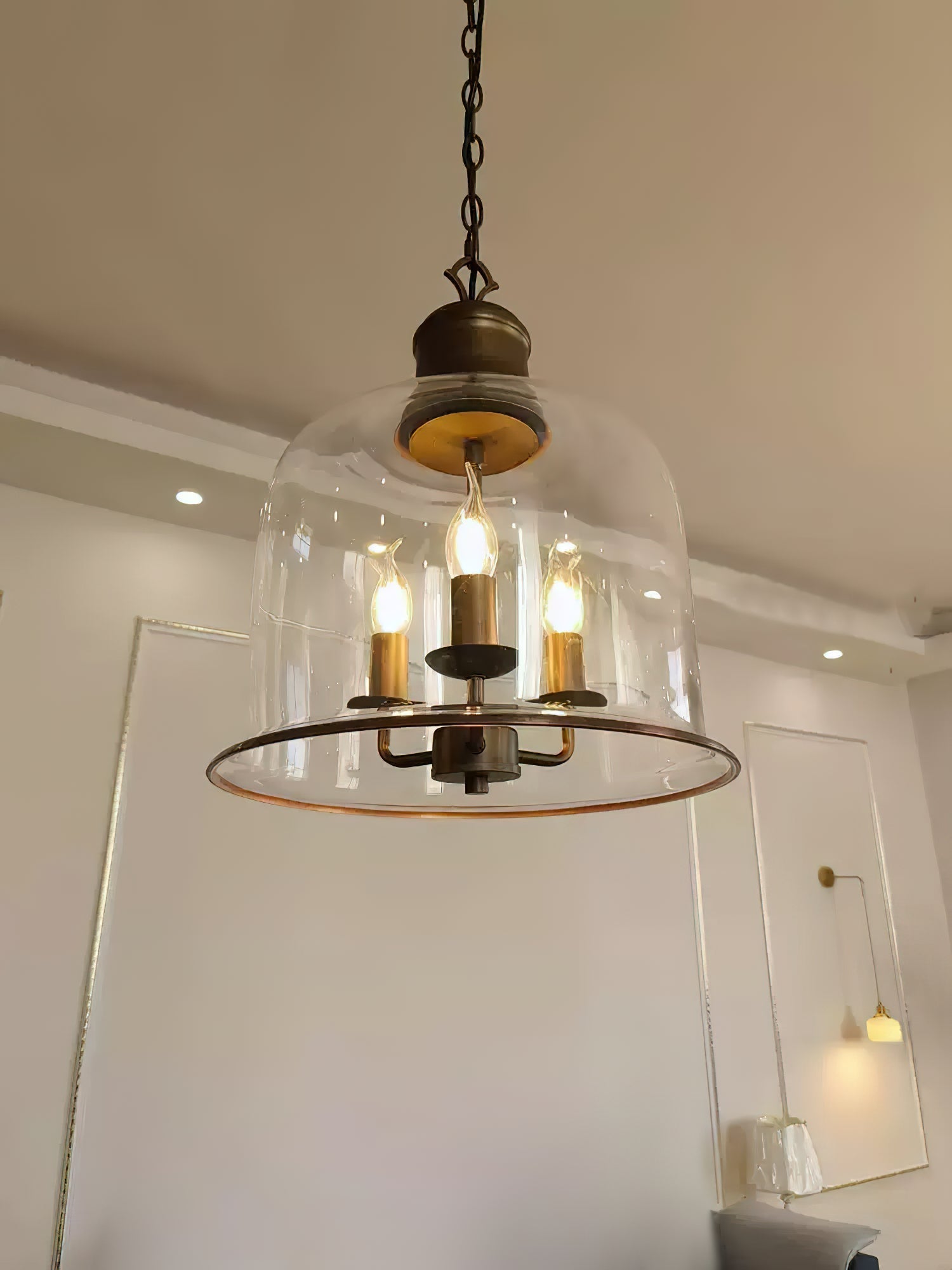 Sysolion Vintage Eleganz Glas Pendelleuchte-Letslighting
