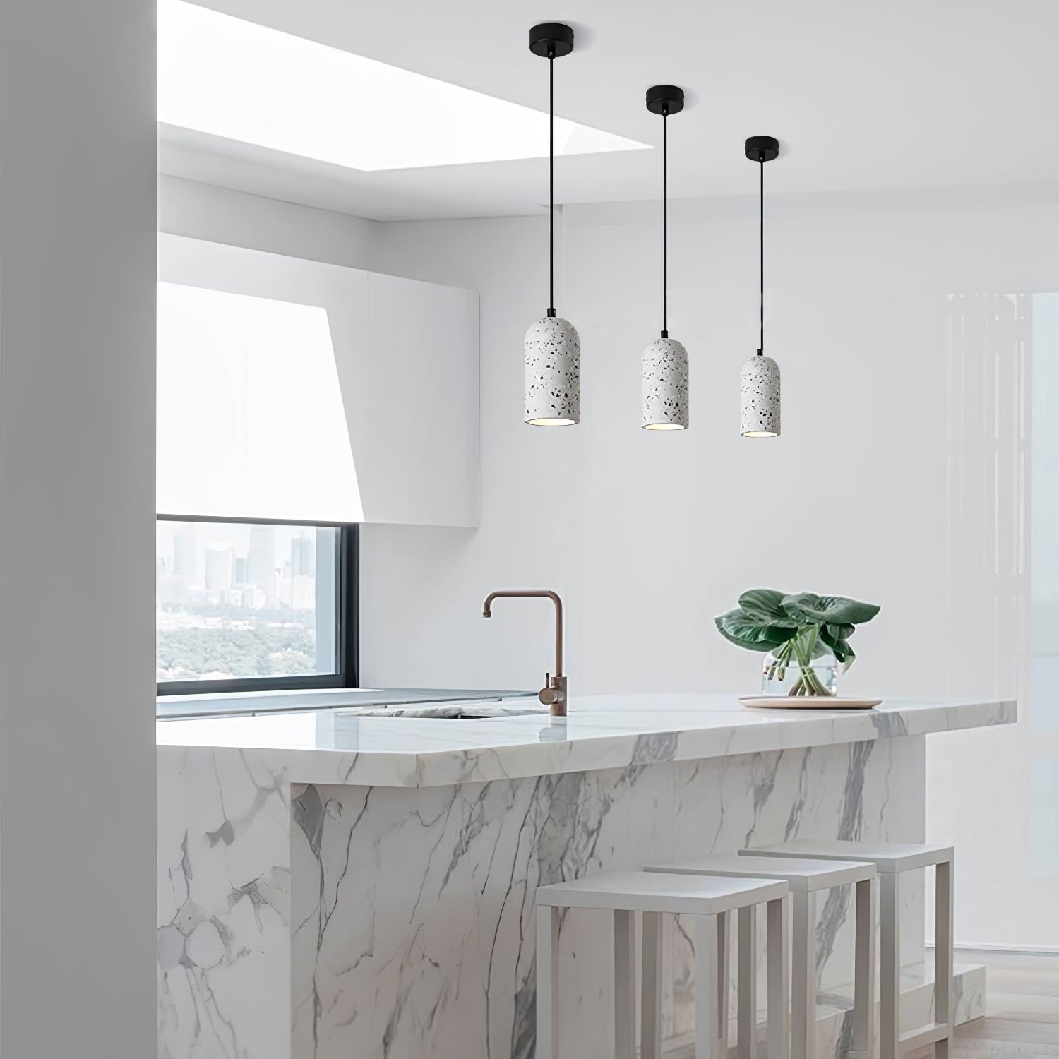 Zeloran Terrazzo Industrie-Pendelleuchte-Letslighting