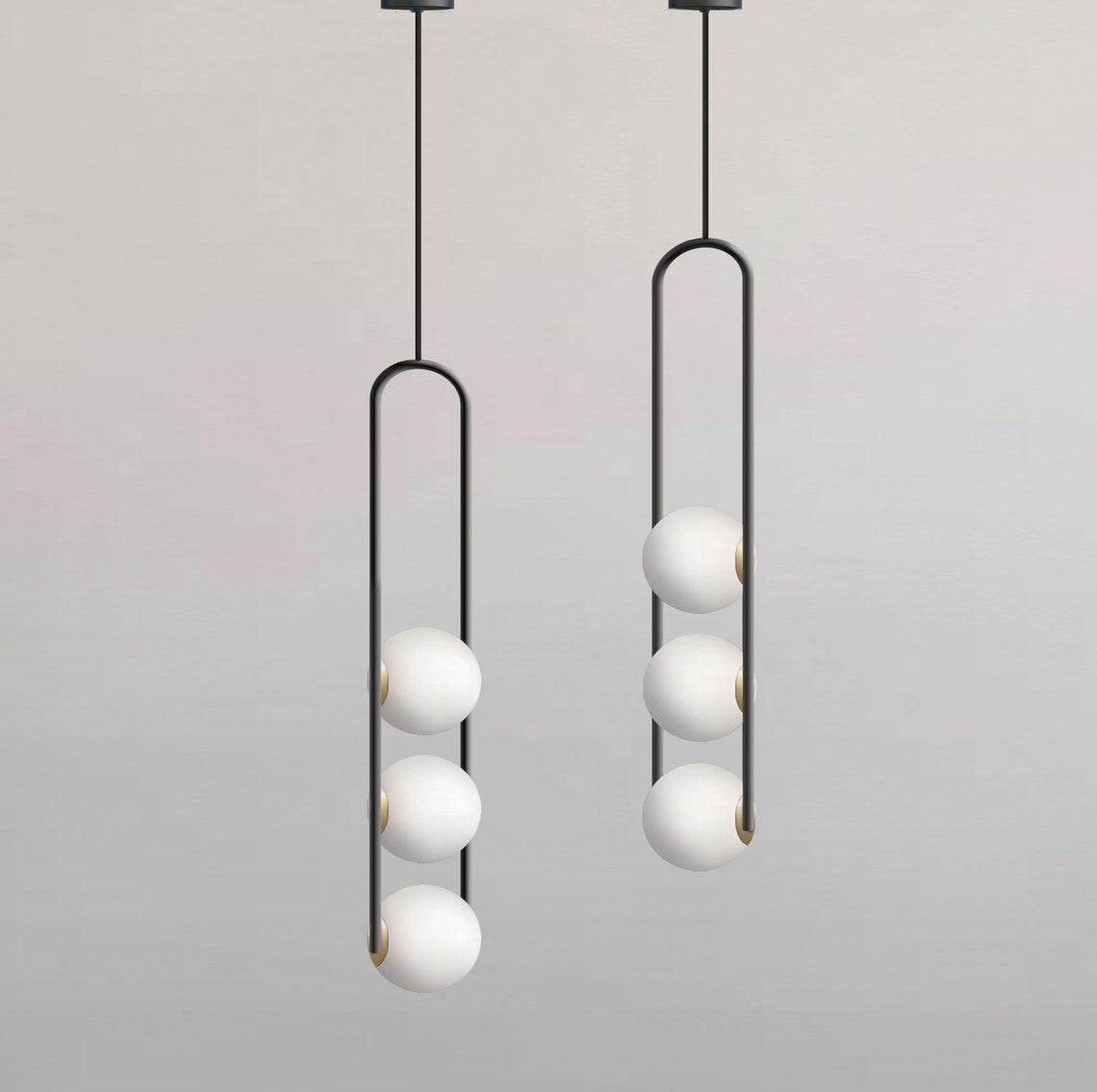 Evelaris Moderne Nordische Kunstglas-Pendelleuchte-Letslighting