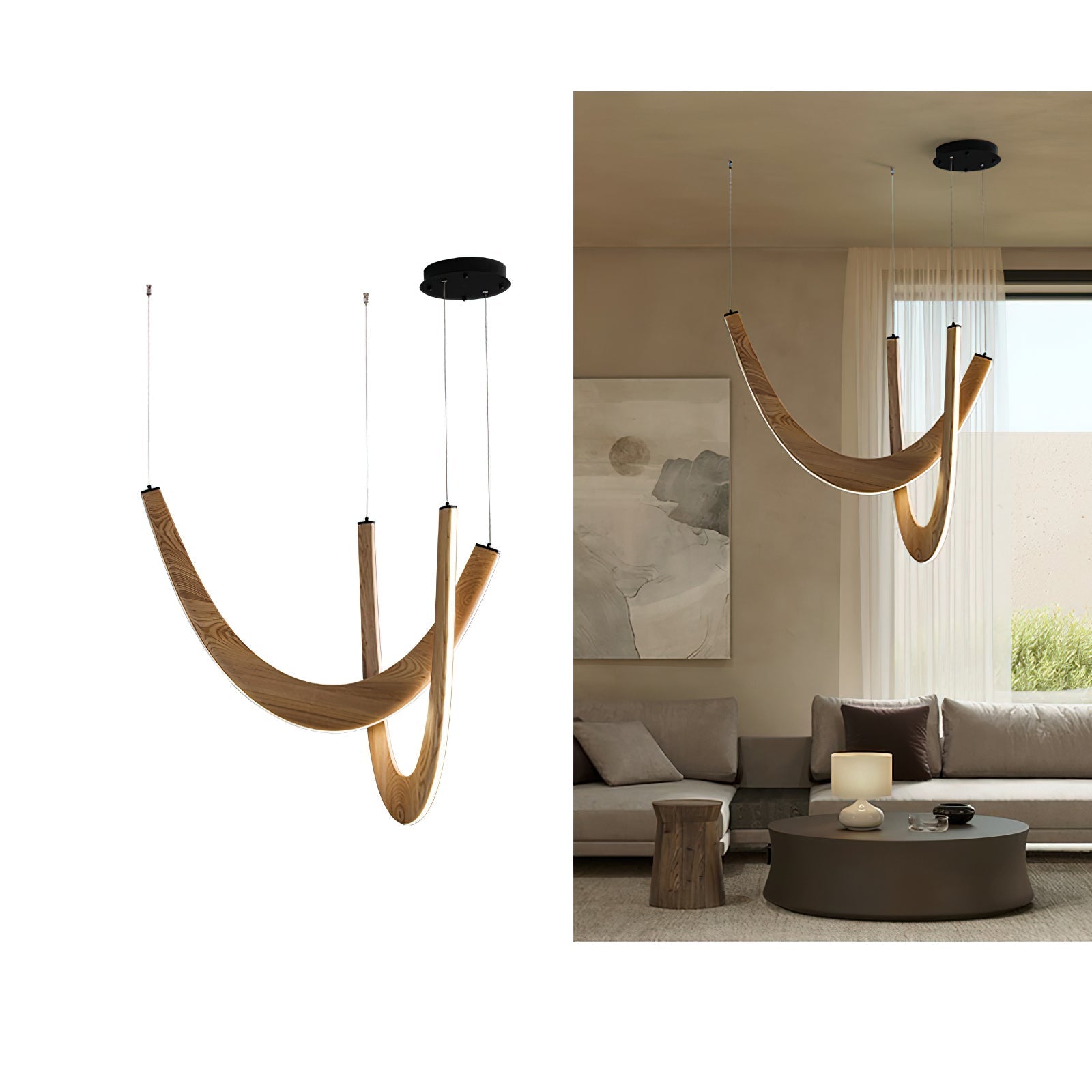 Lumora Holz Pendelleuchte-Letslighting