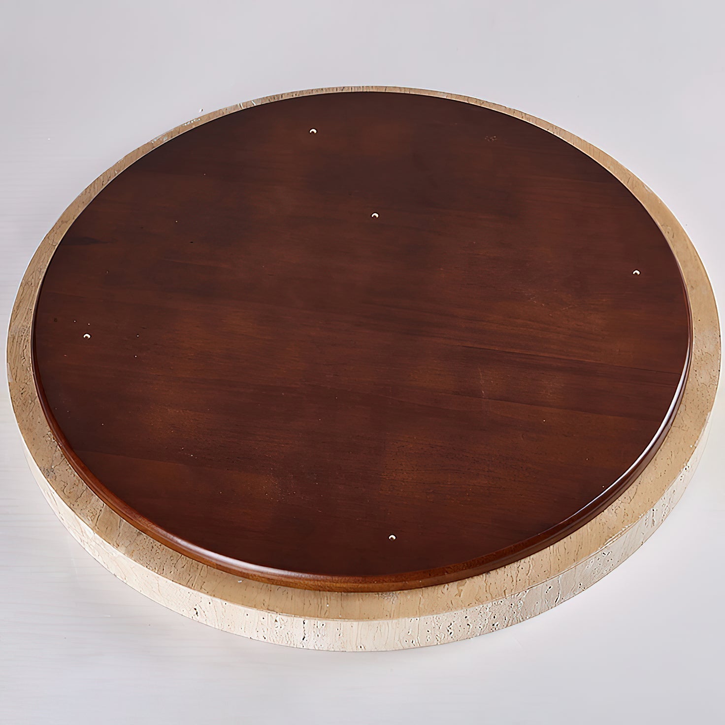 Symiror Modern Minimalist Round Travertine Ceiling Lamp - Letslighting