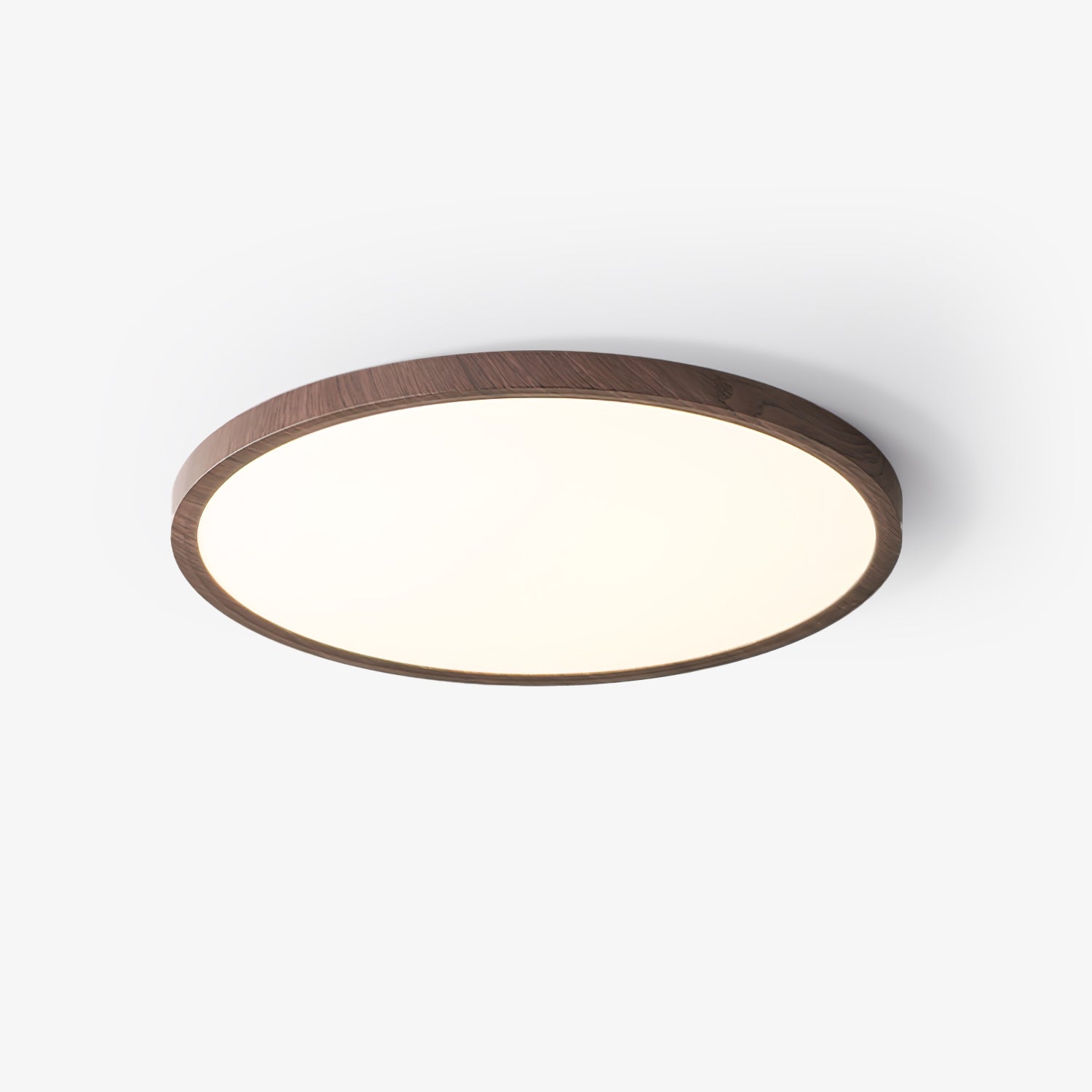 Solara Deckenleuchte Dünn Rund Walnuss Minimalistisch-Letslighting