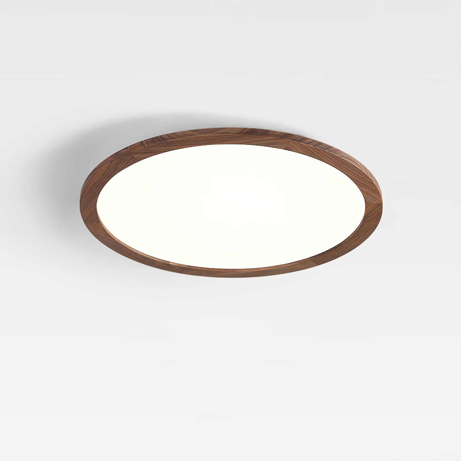Solara Deckenleuchte Dünn Rund Walnuss Minimalistisch-Letslighting