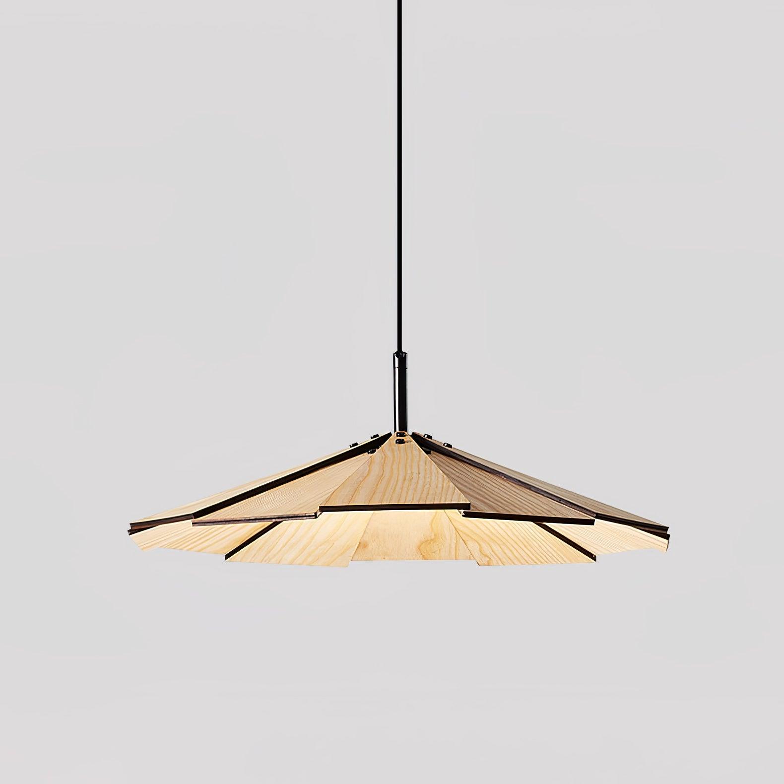 Woodura Schirm Holz Pendelleuchte-Letslighting