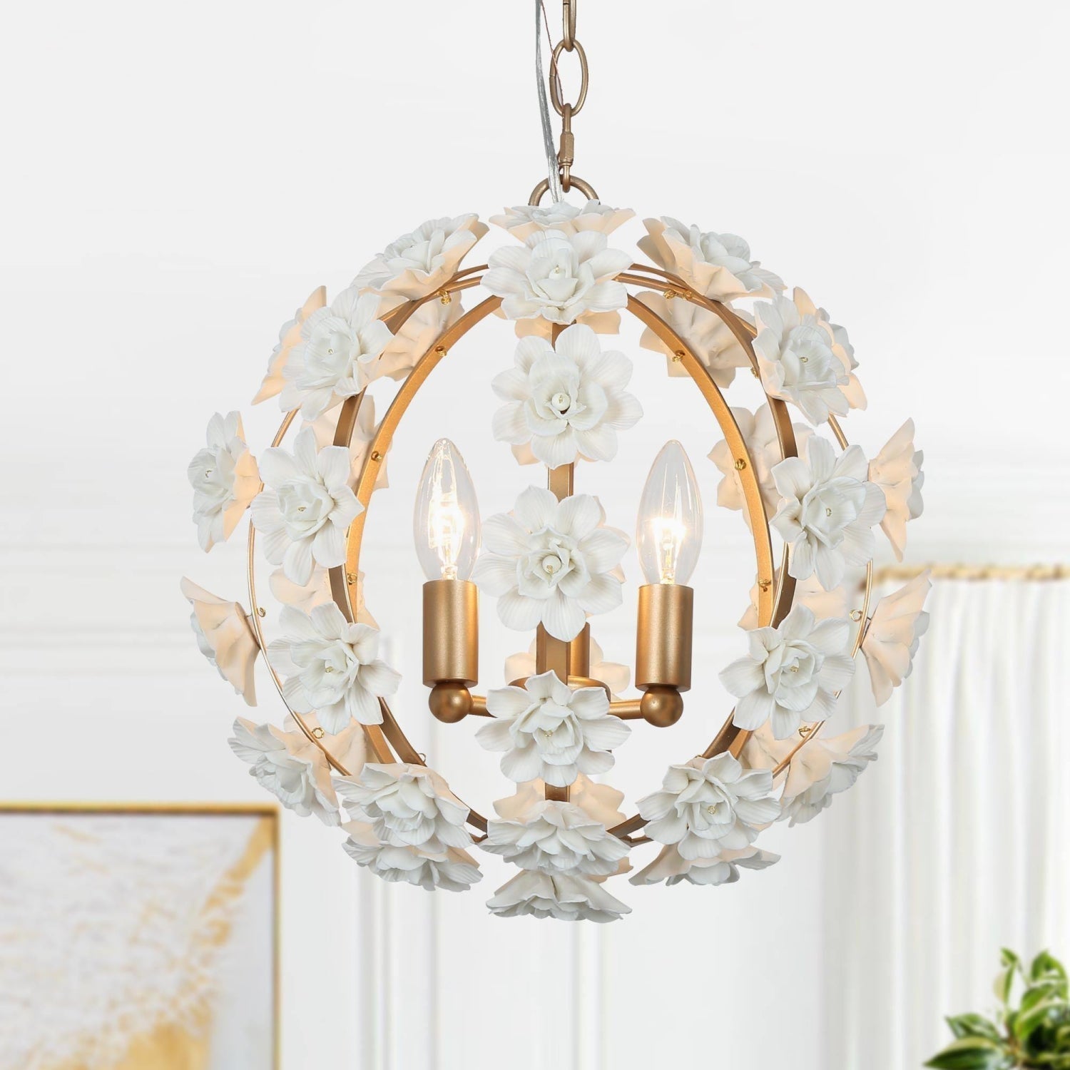 Syloran Postmoderner Luxus-Keramik-Kronleuchter mit Globus-Letslighting