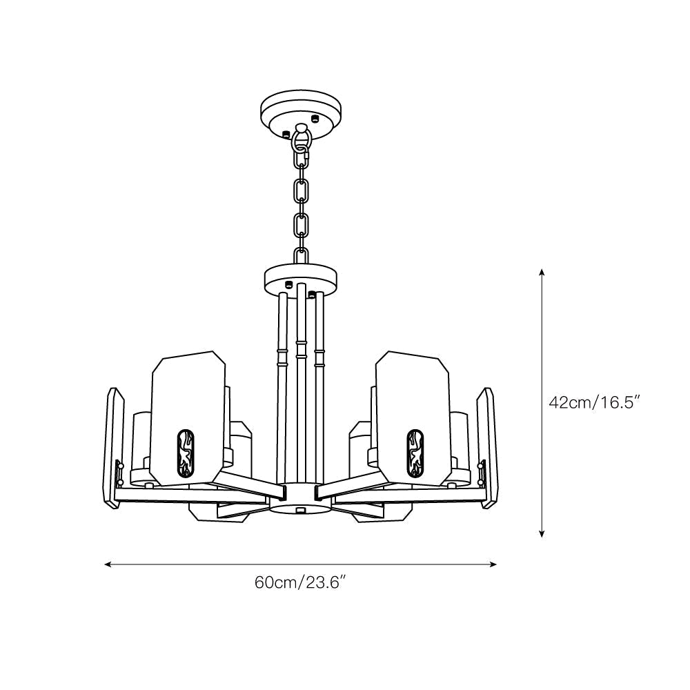 Aursorion Postmodern Luxury Brass Alabaster Chandelier - Letslighting