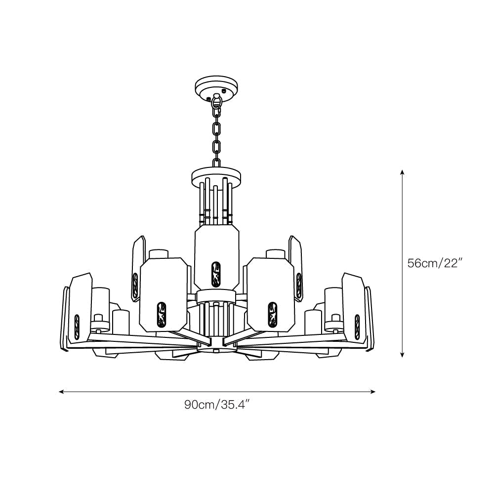 Aursorion Postmodern Luxury Brass Alabaster Chandelier - Letslighting