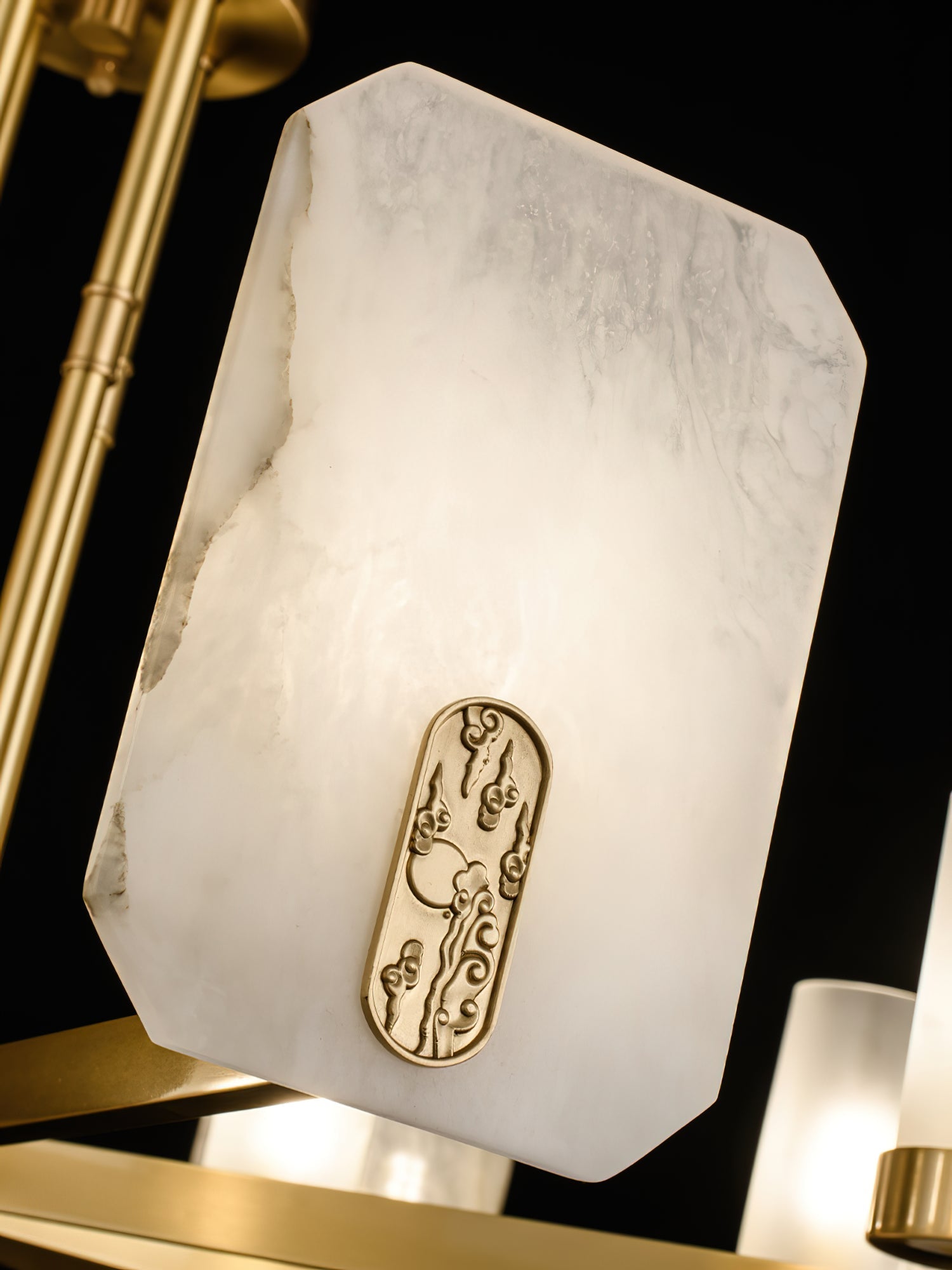 Aursorion Postmodern Luxury Brass Alabaster Chandelier - Letslighting