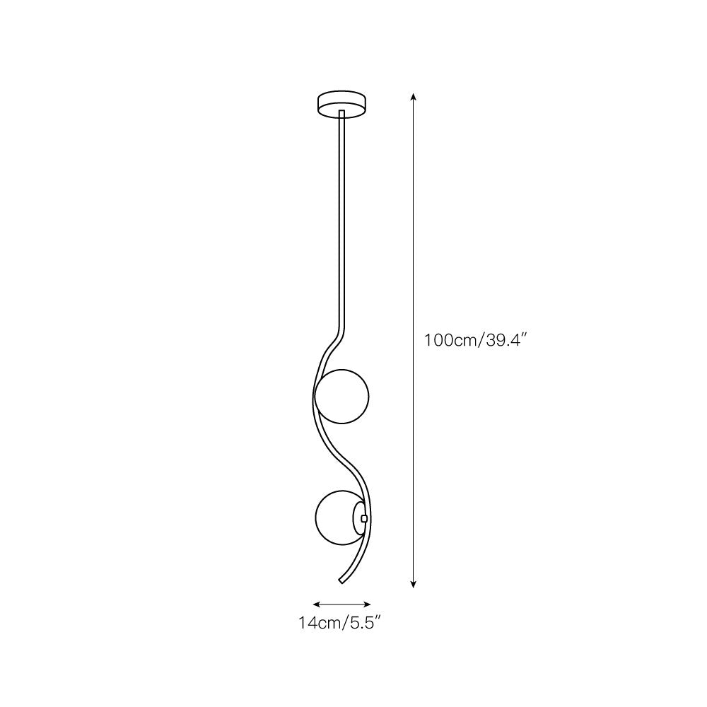 Civenan Modern Minimalist Curved Alabaster Pendant Lamp - Letslighting