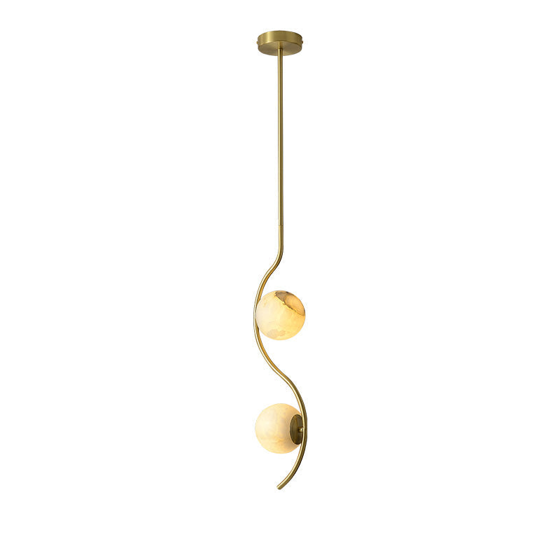 Civenan Modern Minimalist Curved Alabaster Pendant Lamp - Letslighting