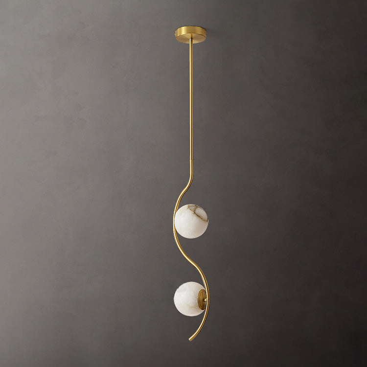 Civenan Modern Minimalist Curved Alabaster Pendant Lamp - Letslighting