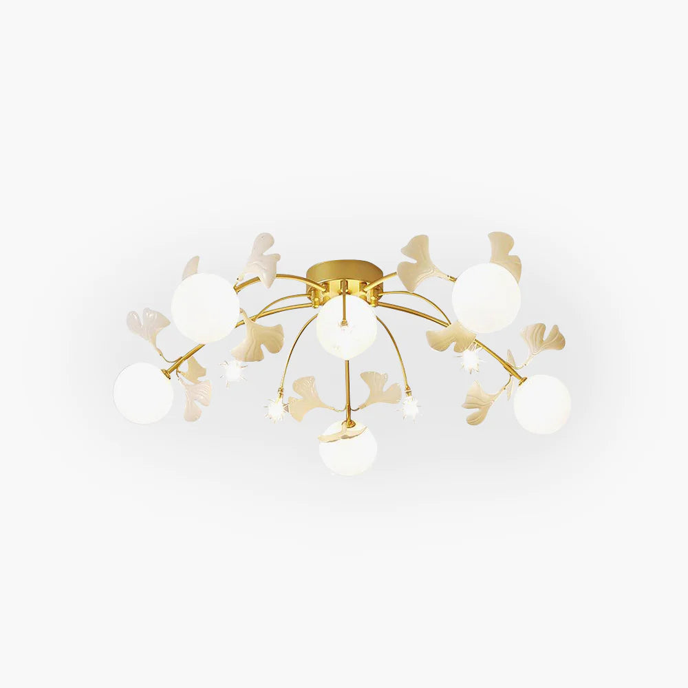 Olivia Arishar Multi Globe Metall/Keramik Deckenleuchte, Weiß/Gold