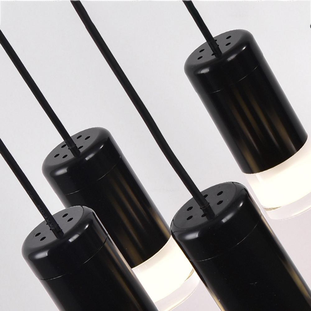 Lustra Schwarzer Drahtlinien-LED-Kronleuchter-Letslighting