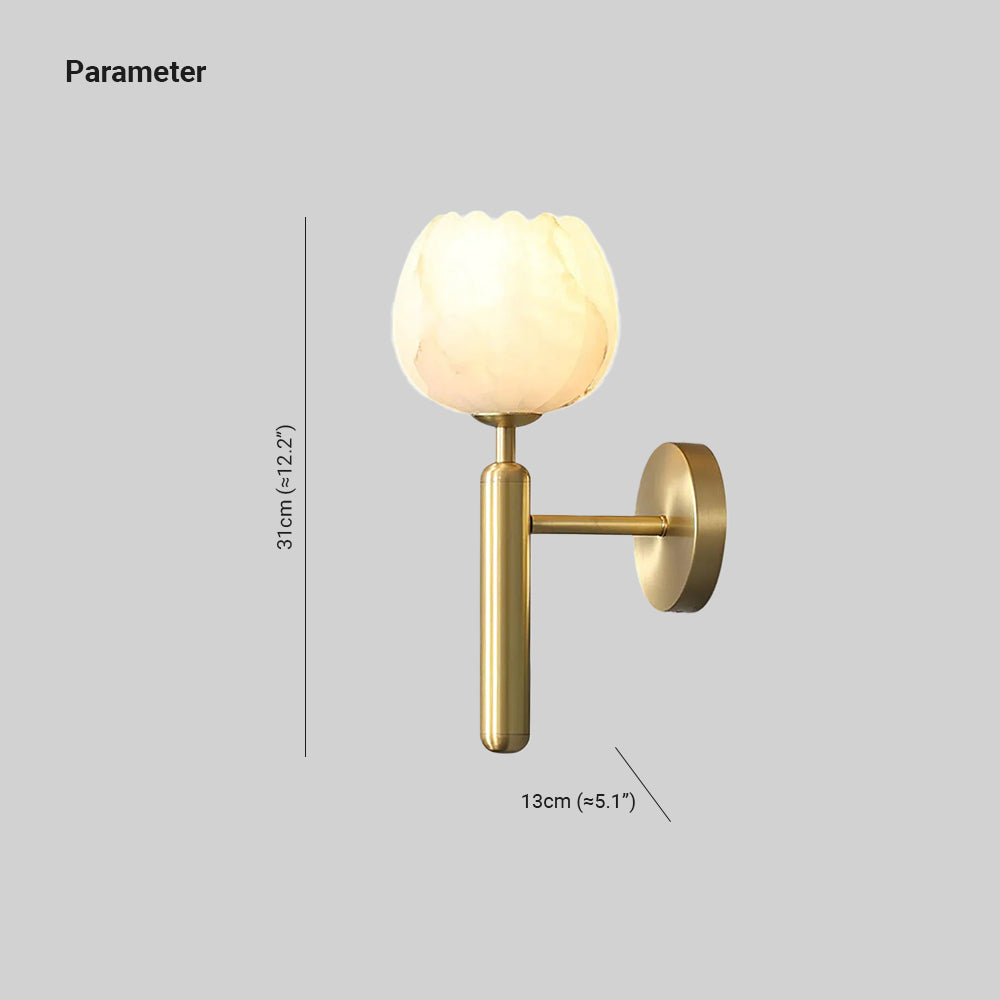 Ralin Alabaster-Blumen-Wandleuchte