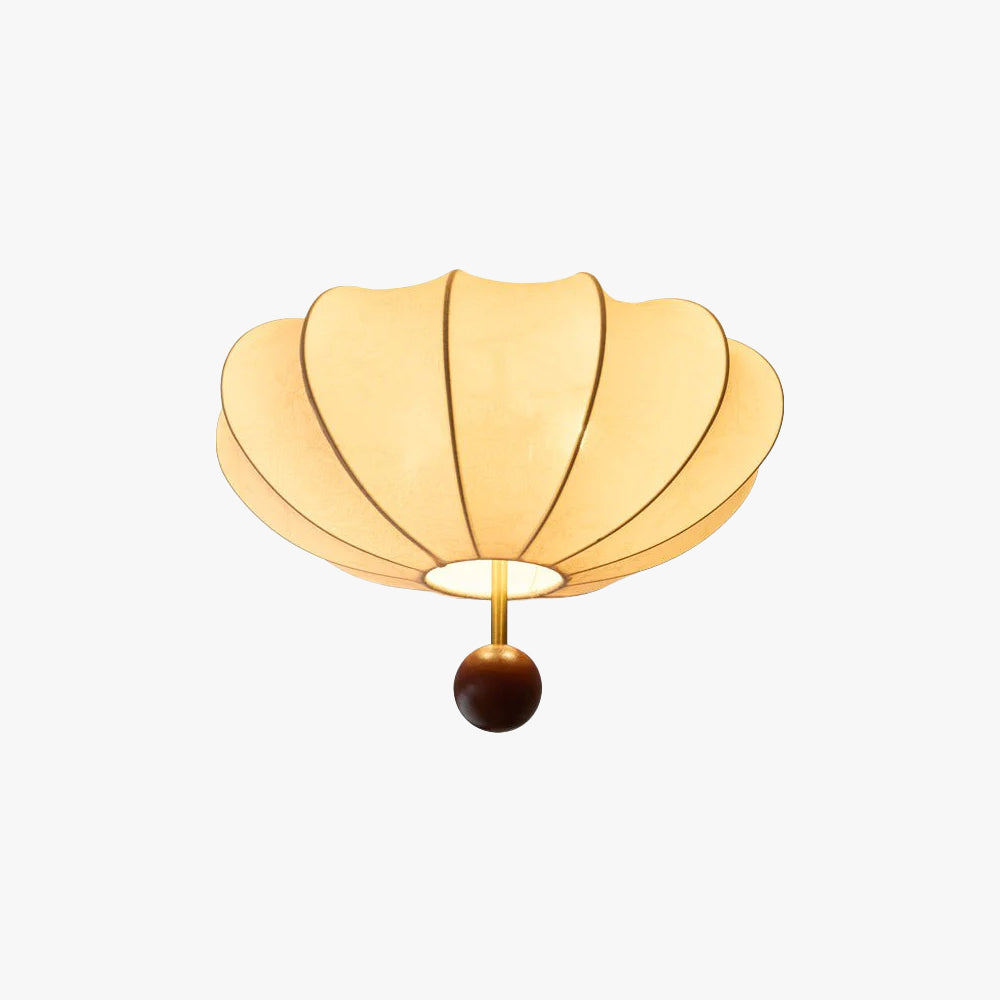 Willow Deckenleuchte Marceline aus Holz und Stoff