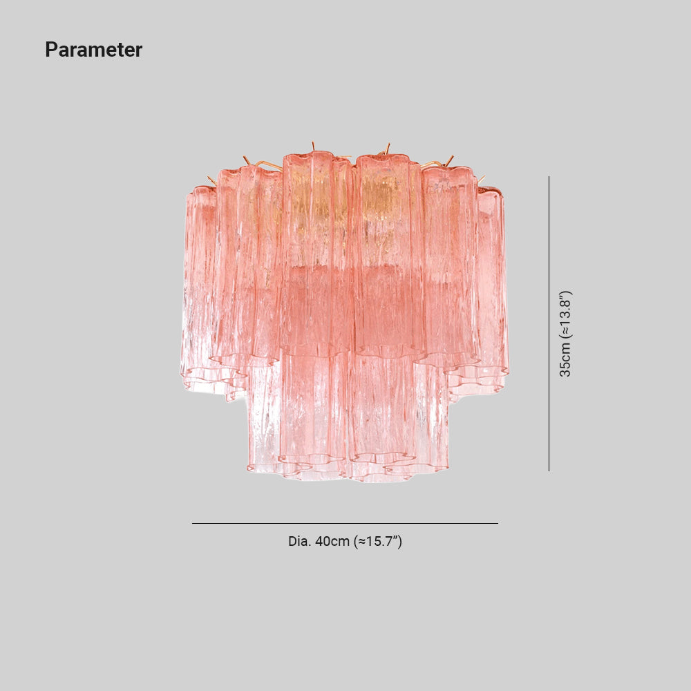 Aurora Rosa Wasserfall-Stil Rohren-Deckenleuchte
