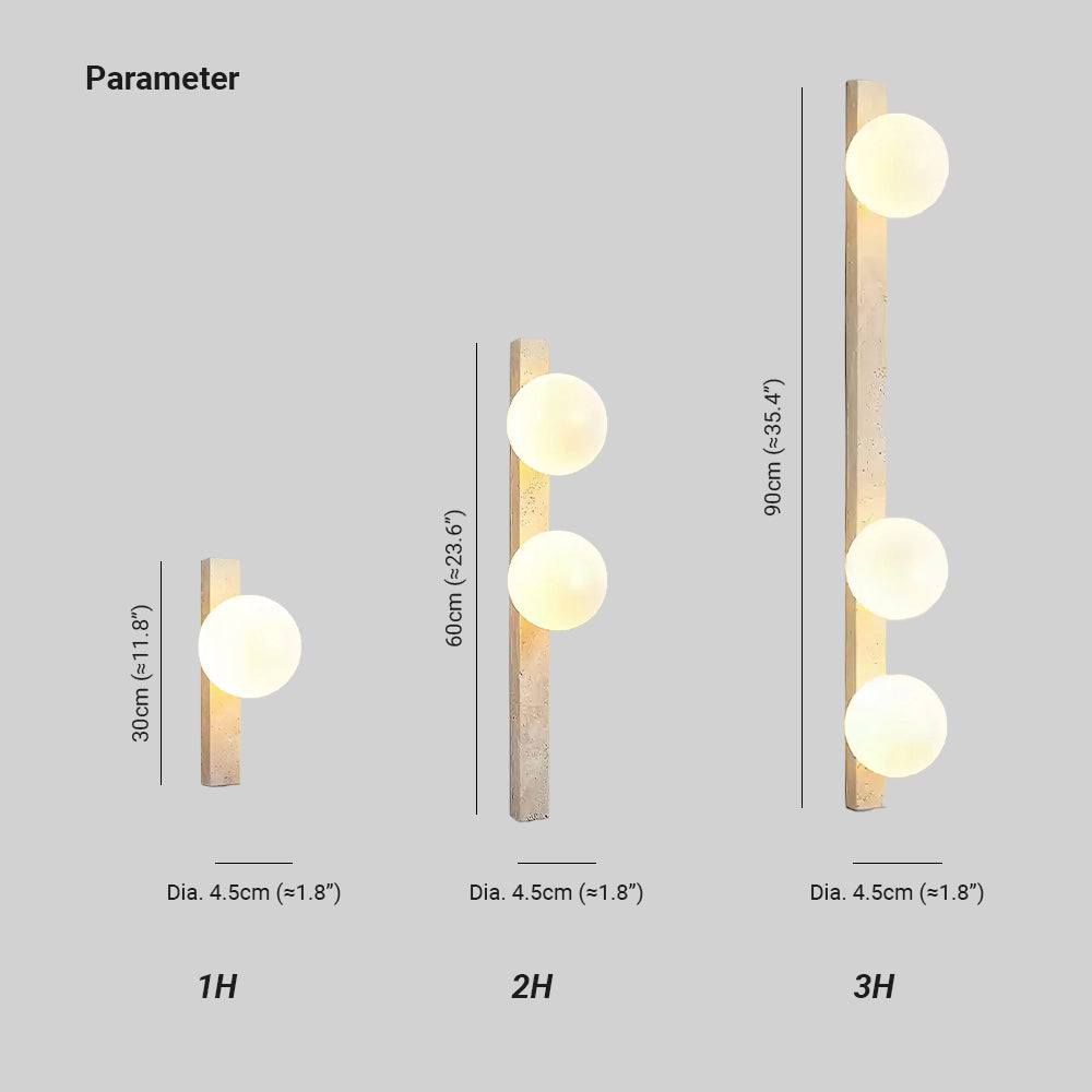 Zoshaira Travertin-Wandleuchte-Letslighting