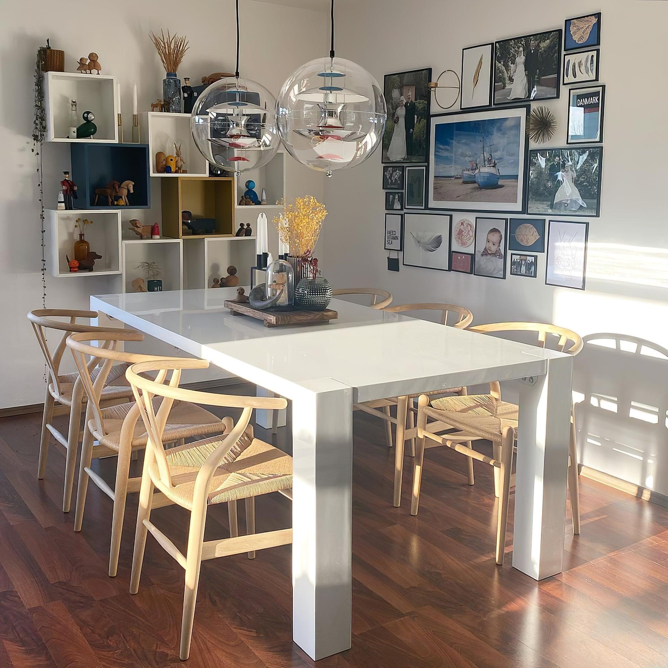 Pendant Lamp Floating Geometric Layers Clear Globe Futuristic Modern - Letslighting