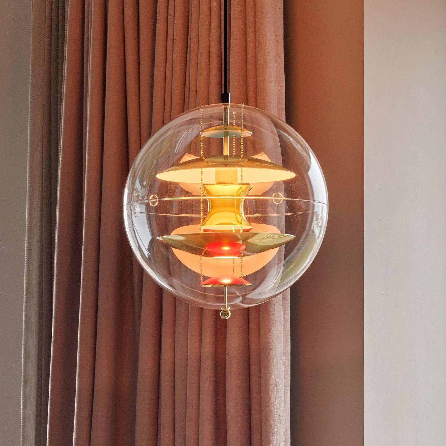 Pendant Lamp Floating Geometric Layers Clear Globe Futuristic Modern - Letslighting