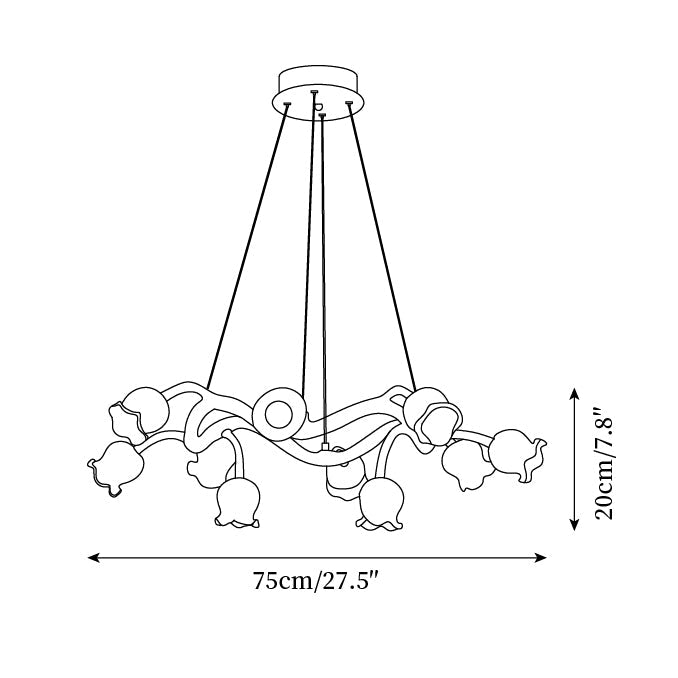 Alva Blumen Kronleuchter-Letslighting