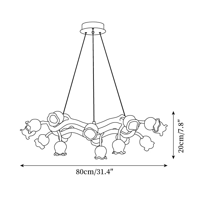 Alva Blumen Kronleuchter-Letslighting