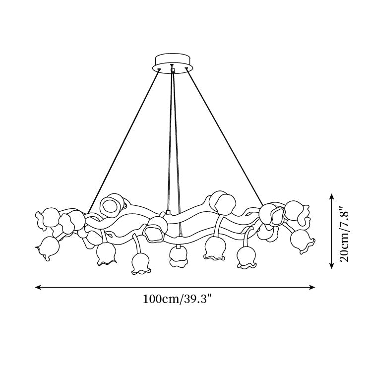 Alva Blumen Kronleuchter-Letslighting