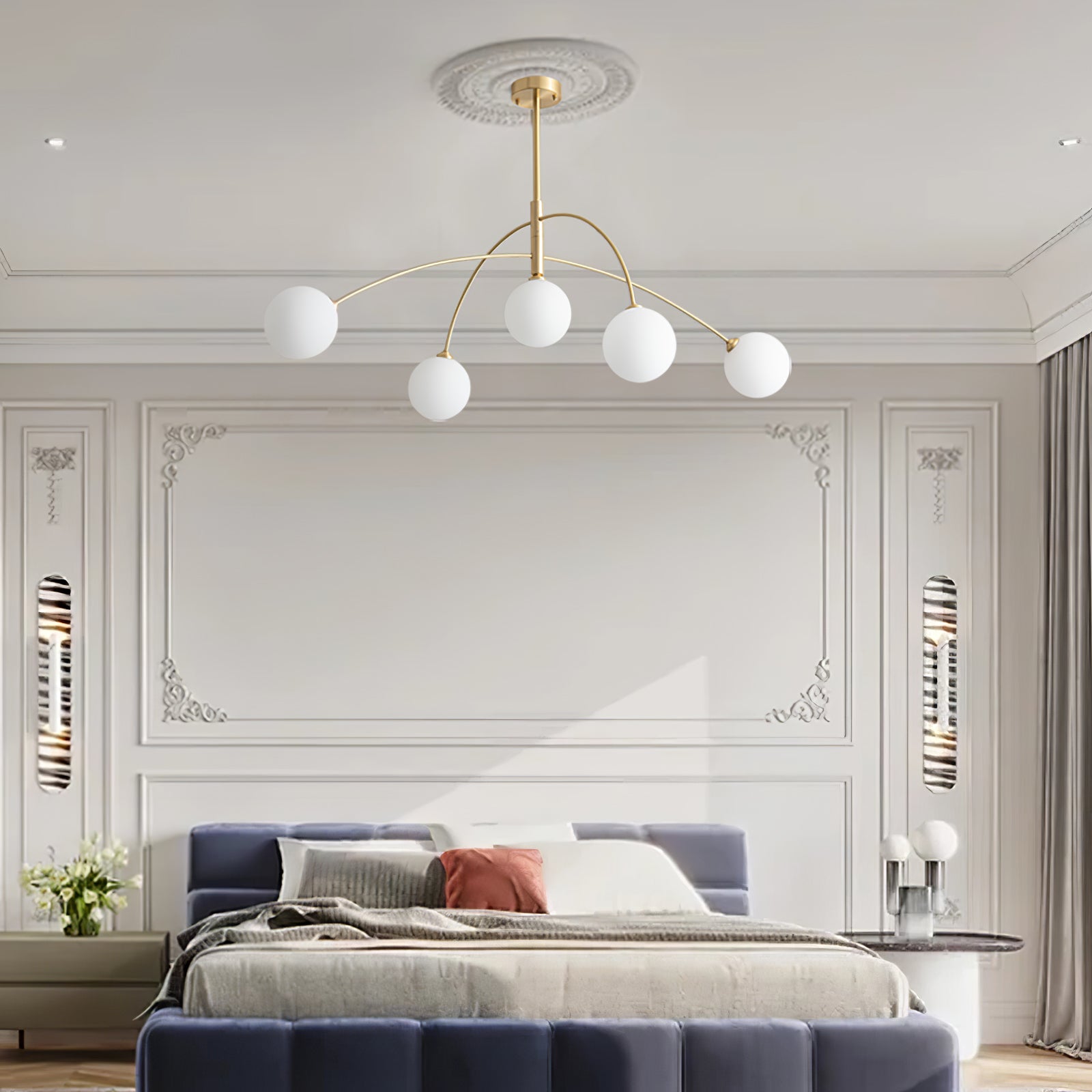 Lustra Kronleuchter Valentina Bogen Messing Elegant-Letslighting