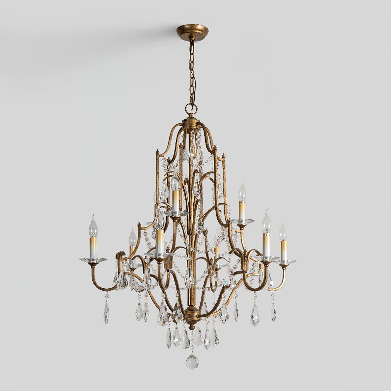 Lustra Kronleuchter Eisen Kristall Kerzenleuchter Vintage-Letslighting