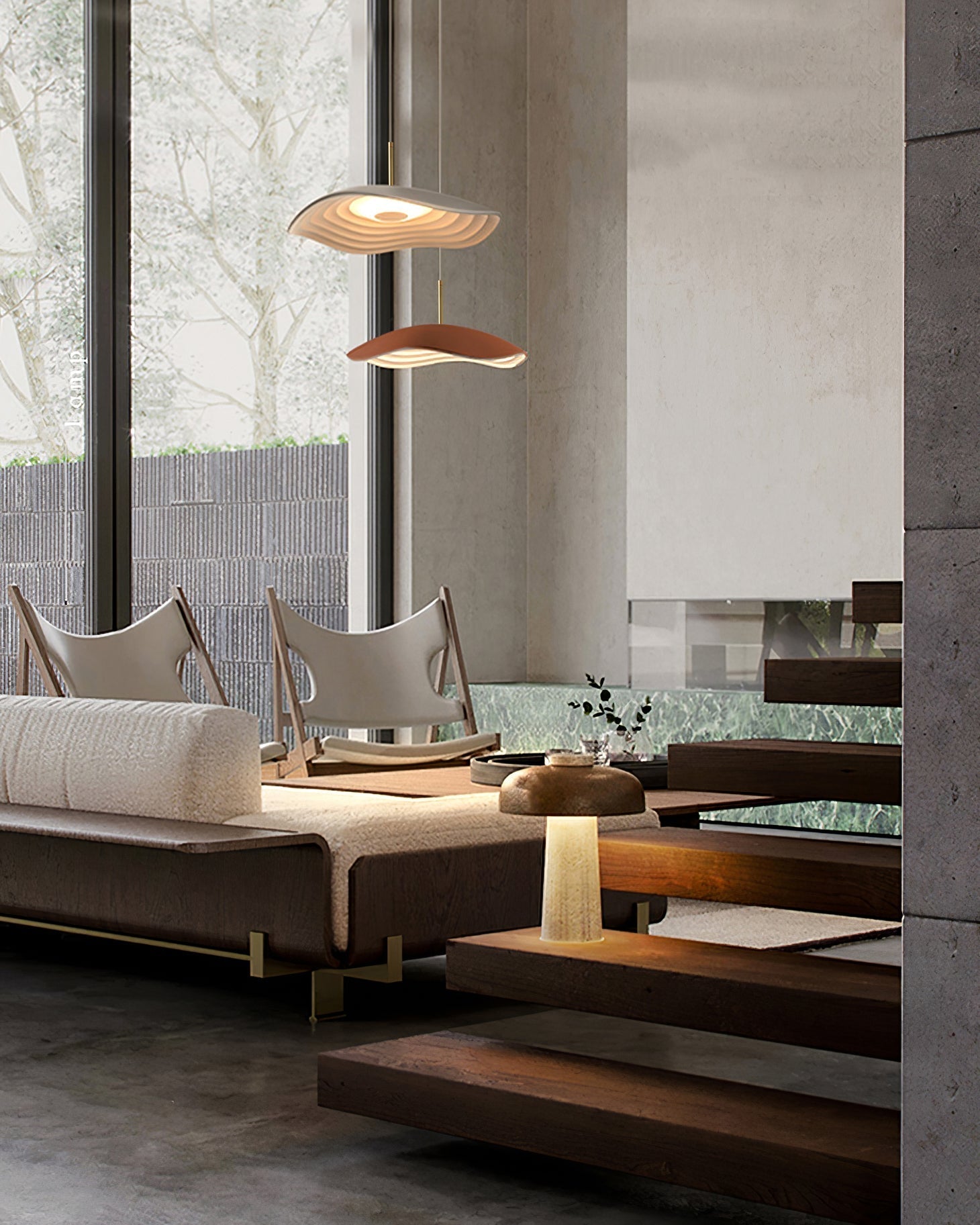 Ovelis Pendelleuchte Modern Welle Gold-Letslighting