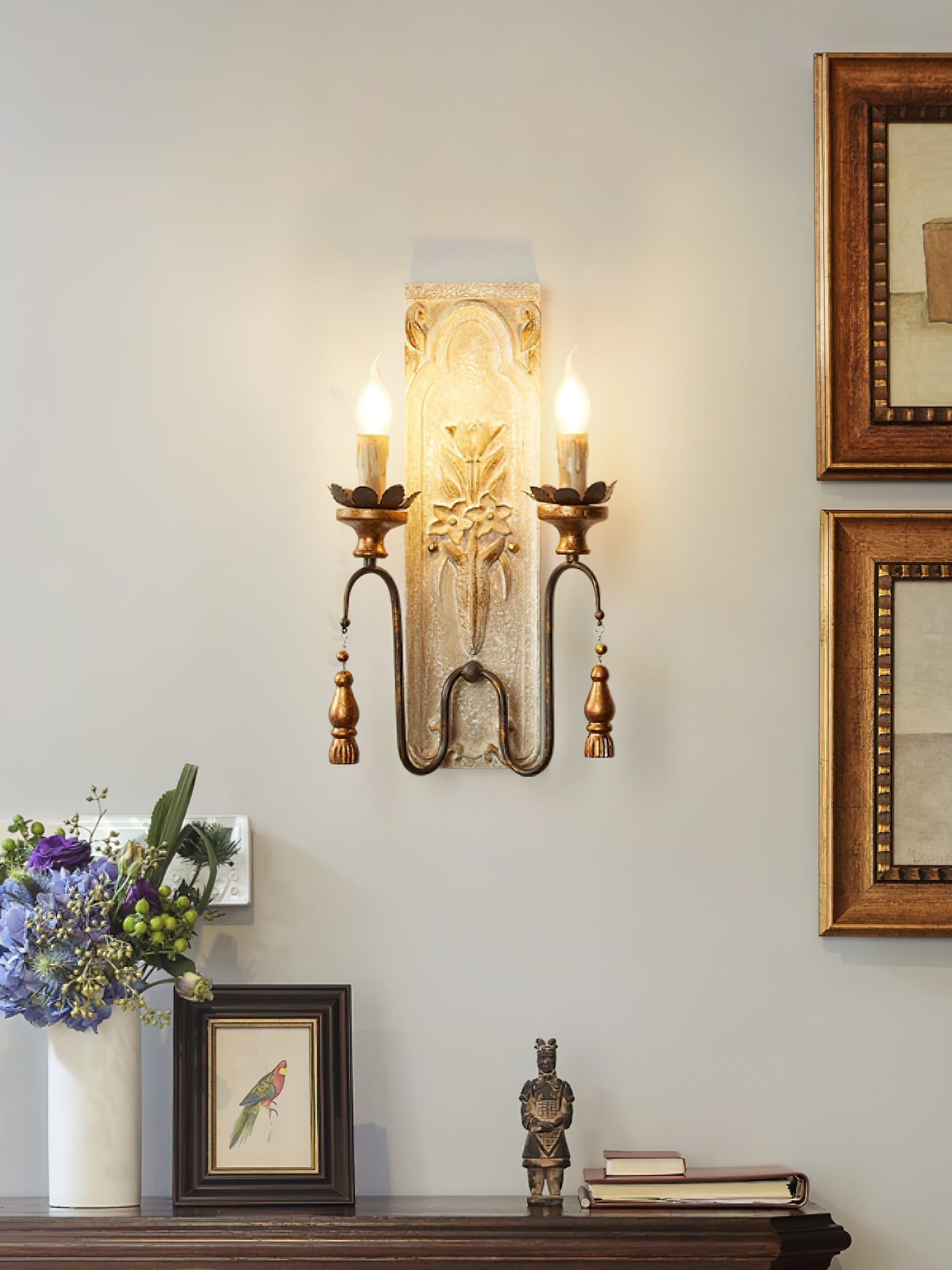 Elsoris Holz Postmodern Luxus Wandleuchte-Letslighting